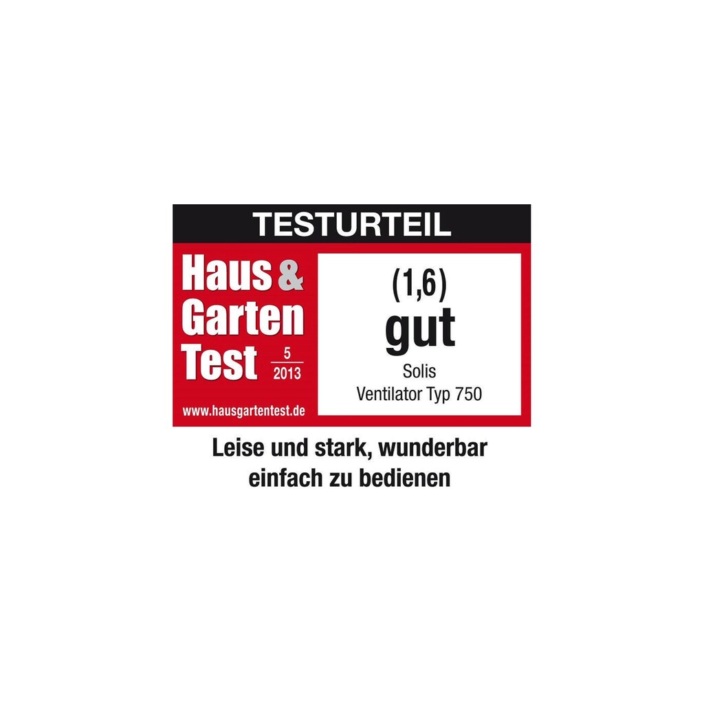 SOLIS OF SWITZERLAND Standventilator »Fan-Tastic Silberfarben«