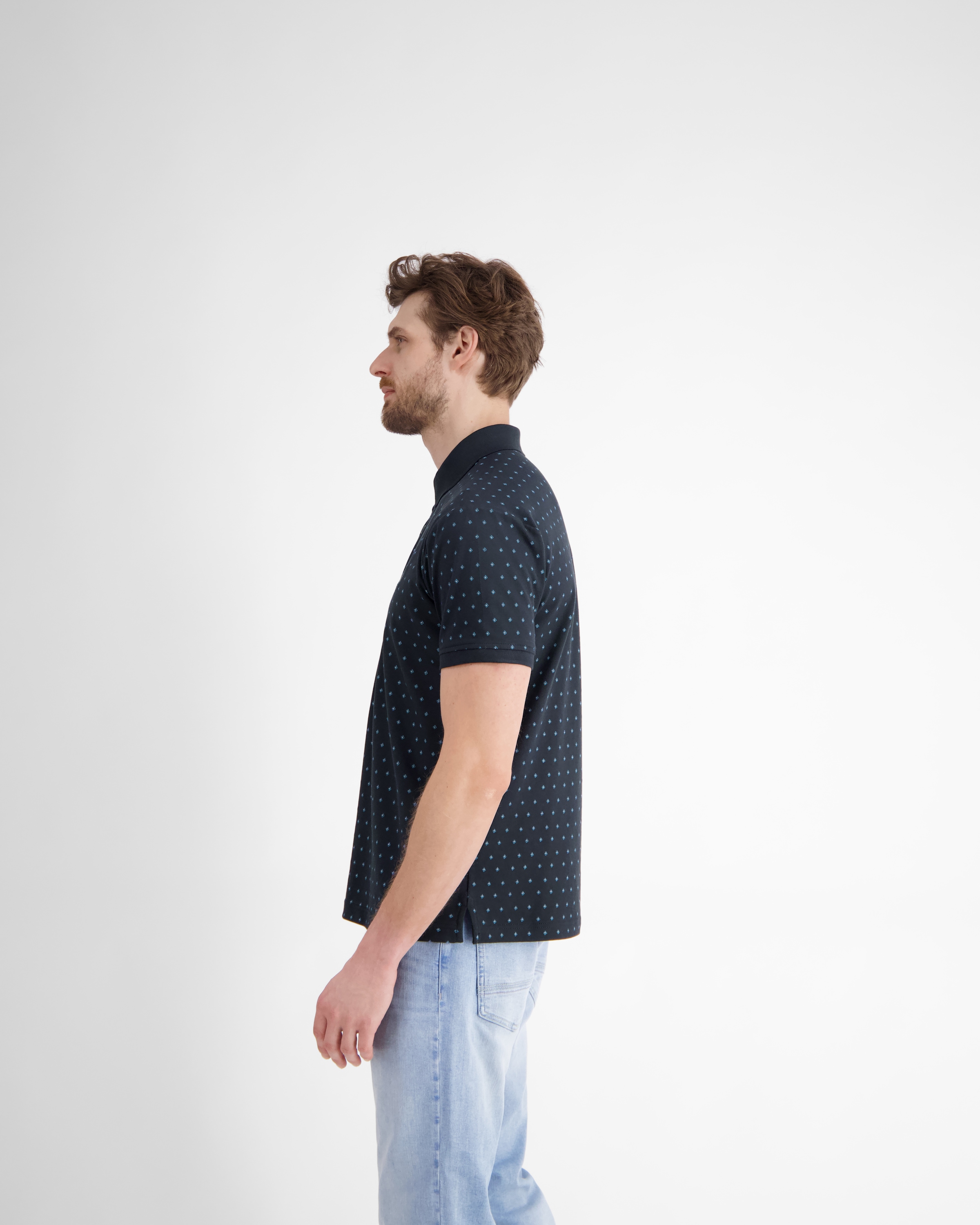 LERROS Poloshirt »LERROS Herren Poloshirt mit Minimalprint«