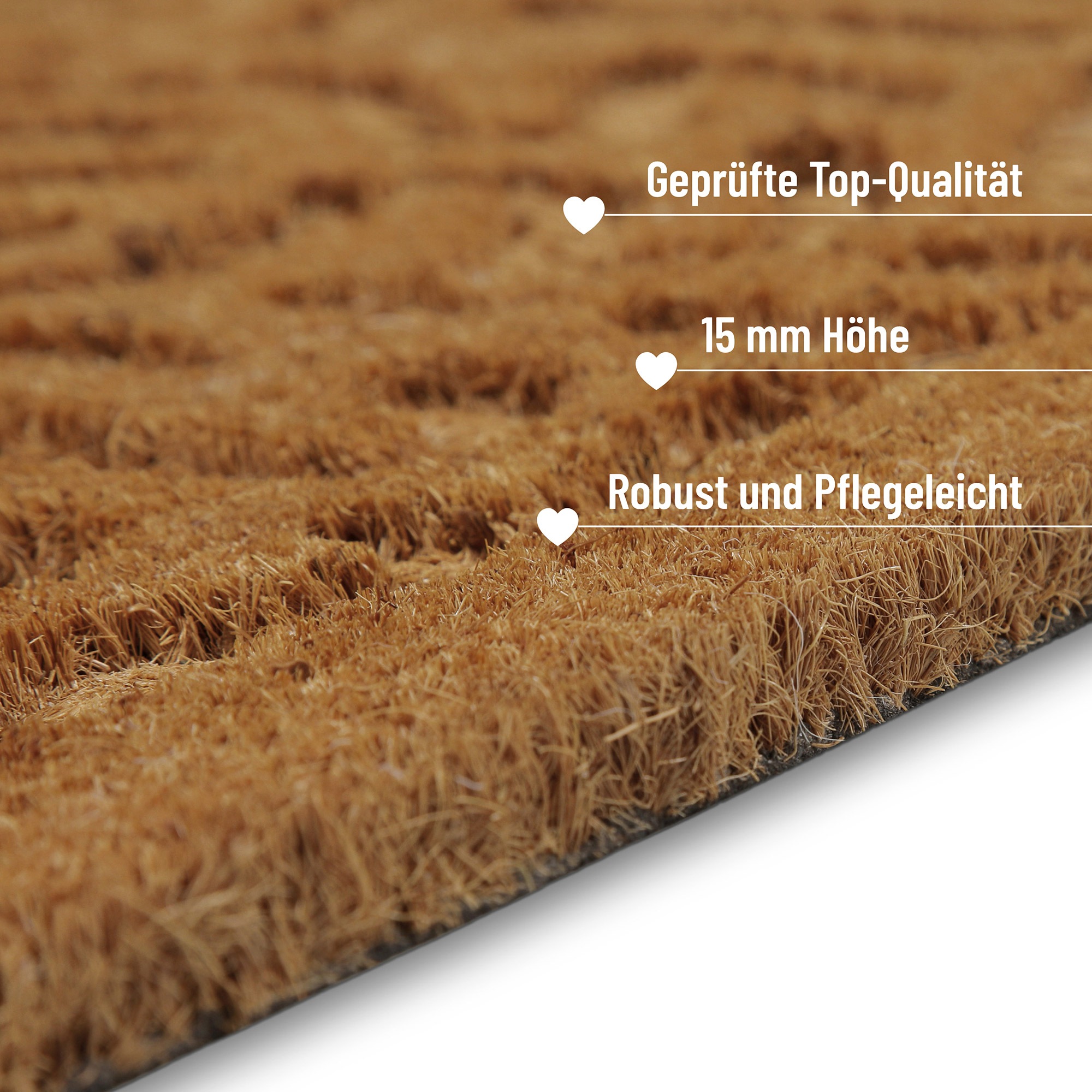 Wecon home Fussmatte »Desert Doodle«, rechteckig, 14 mm Höhe, Kokos, pflegeleicht, rutschfest, abstraktes Design, Schmutzfangmatte