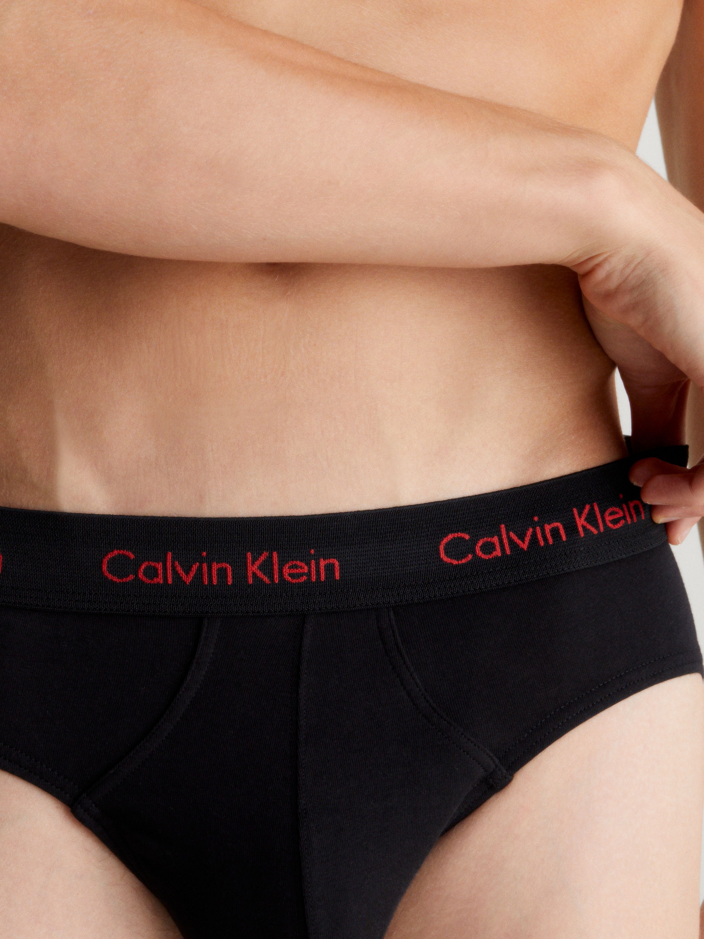 Calvin Klein Underwear Slip »HIP BRIEF 3PK«, (Packung, 3 St., 3er), mit Logobund