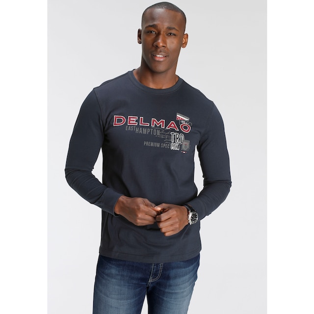 DELMAO Langarmshirt, mit modischem Brustprint - NEUE MARKE! online shoppen  | Jelmoli-Versand