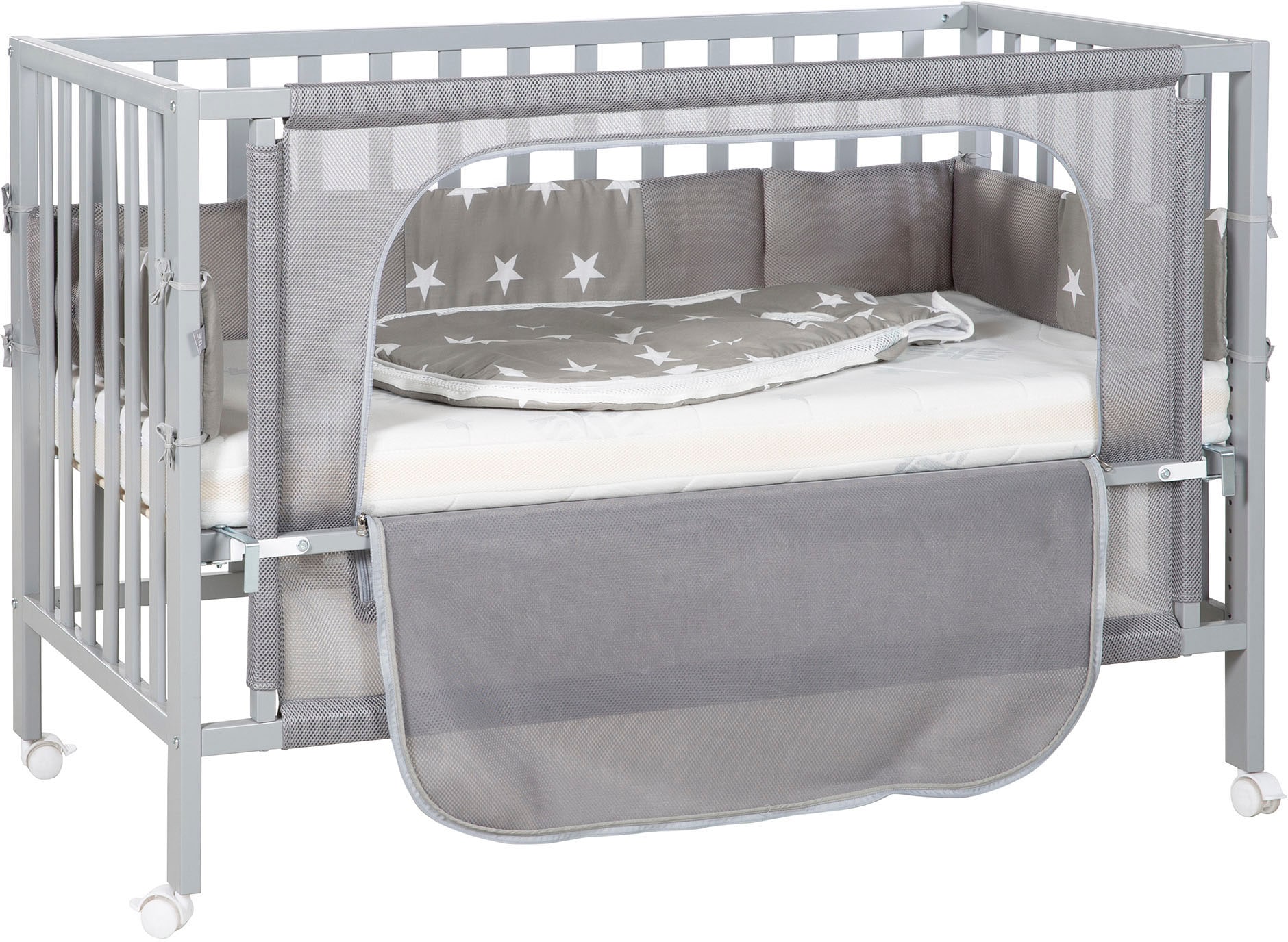 roba® Babybett »Room Bed, safe asleep®, Little Stars«, (4 tlg.)