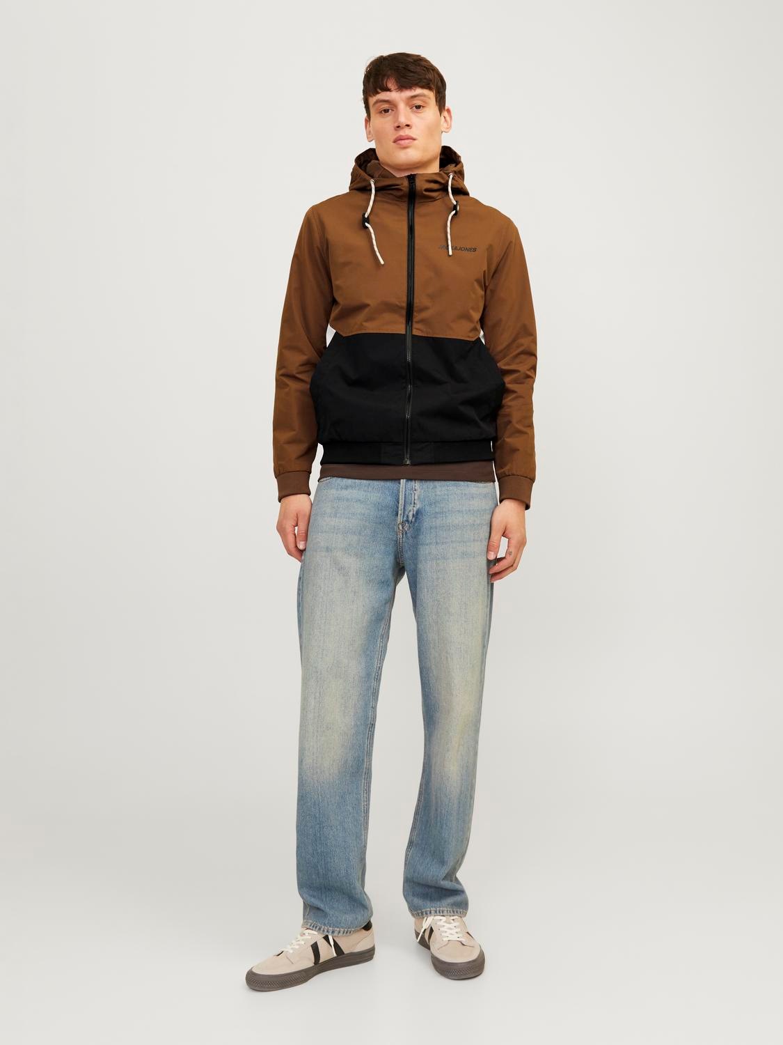 Jack & Jones Blouson »JJERUSH HOOD BOMBER NOOS«, mit Kapuze, mit Logo Schriftzug