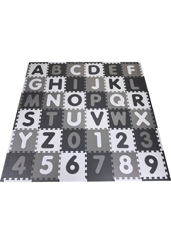 Knorrtoys® Puzzle »Alphabet + Zahlen, grau-weiss«, Puzzlematte, Bodenpuzzle kaufen