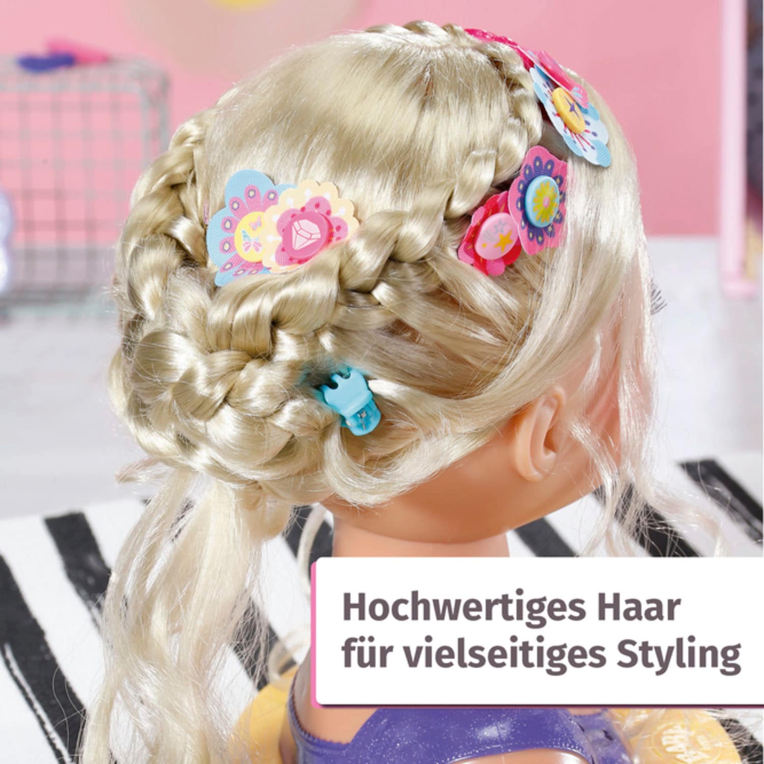 Baby Born Frisier- & Schminkkopf »Sister Styling Head, lila«, mit 24 tollen Accessoires