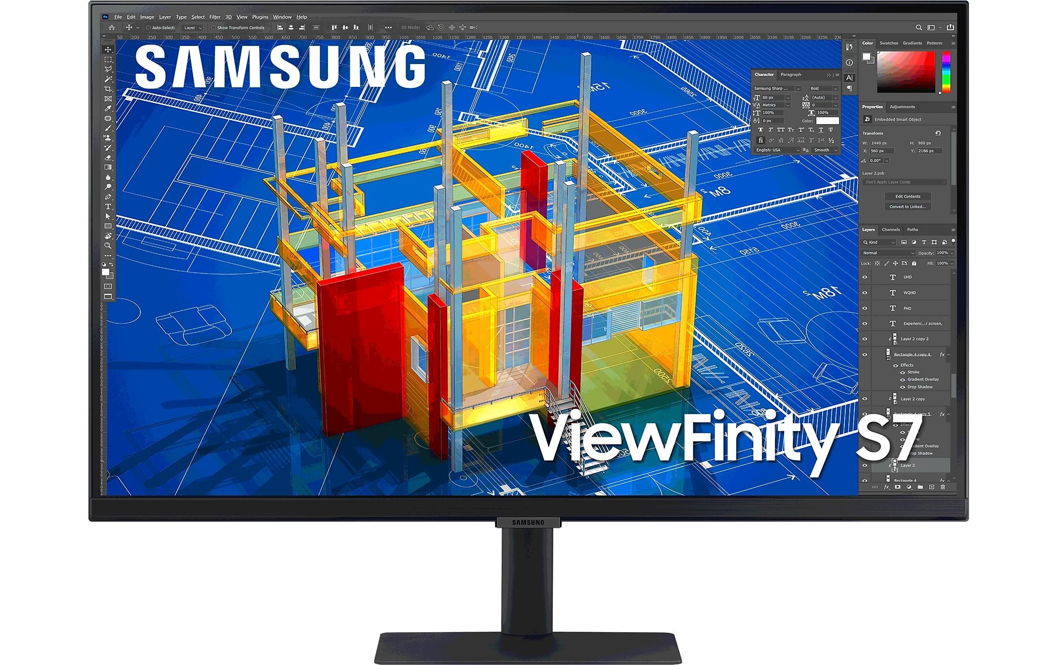 Samsung LCD-Monitor »Samsung LS27A700NWPXEN«, 68,31 cm/27 Zoll, 3840 x 2160 px, 4K Ultra HD, 5 ms Reaktionszeit, 60 Hz