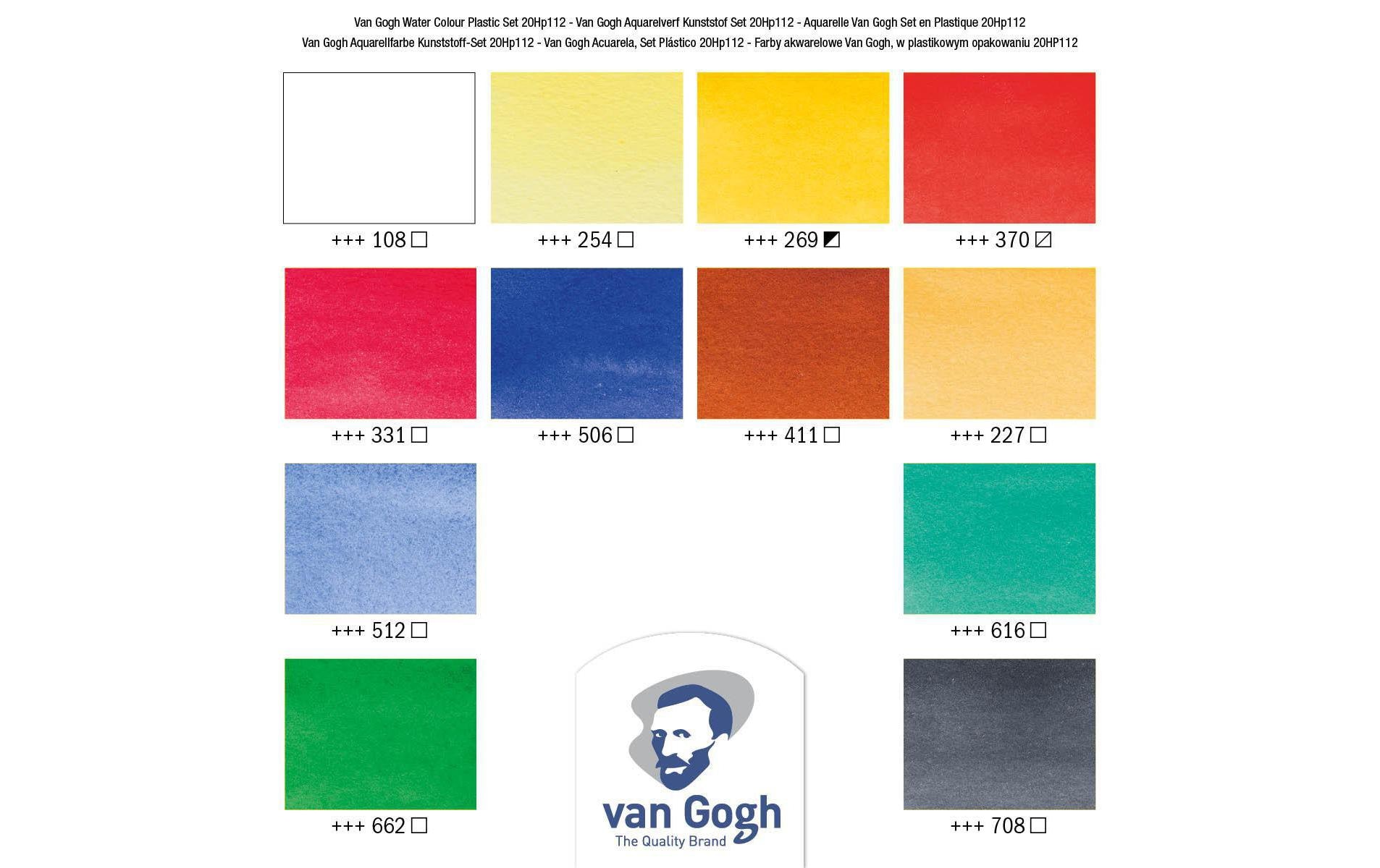 Aquarellfarbe »Van Gogh Malkasten 12er-Set, Mehrfarbig«