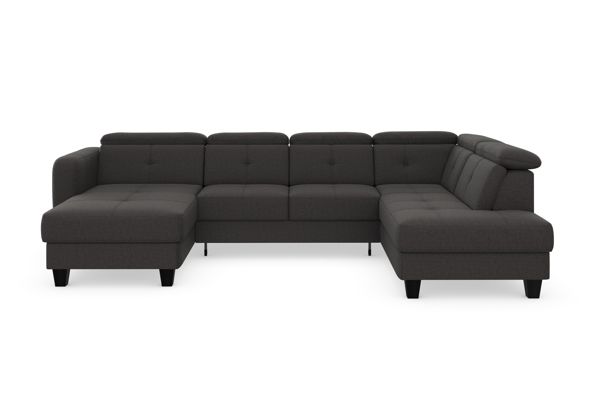 sit&more Wohnlandschaft »Belluci U-Form«, Kopfteilverstellung und Federkern, wahlweise mit Bettfunktion
