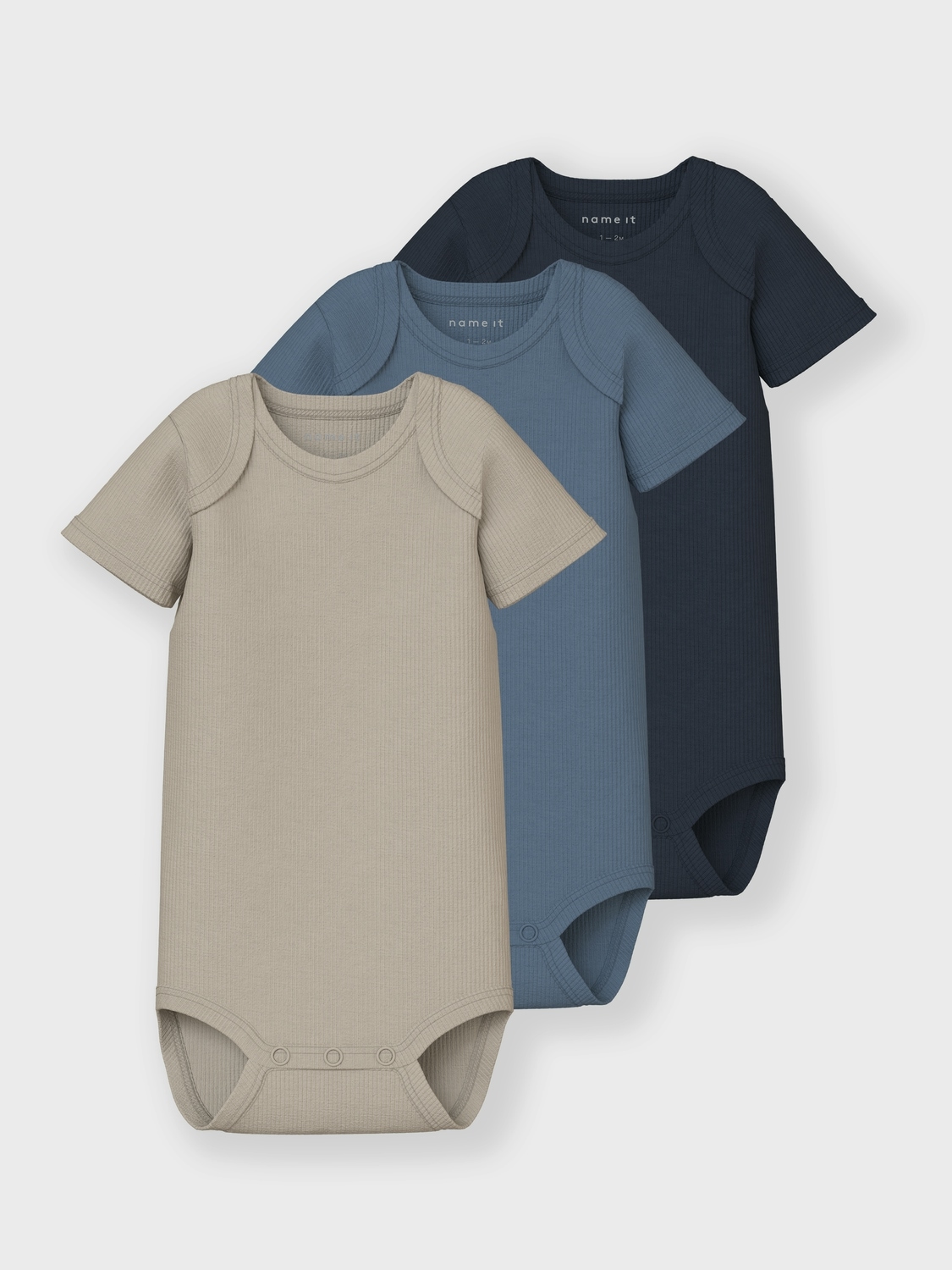Name It Kurzarmbody »NBNBODY 3P SS SOLID RIB NOOS« Packung, 3 Stk.