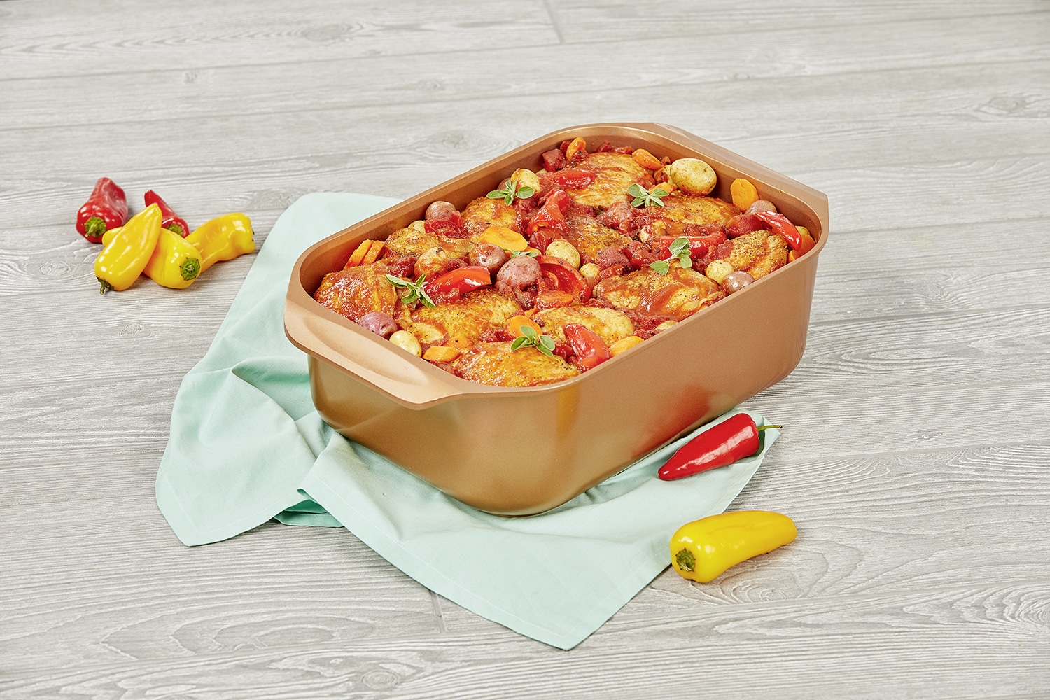LIVINGTON Bräter »Cooperline Wonder Cooker Deluxe«, Aluminium, Induktion