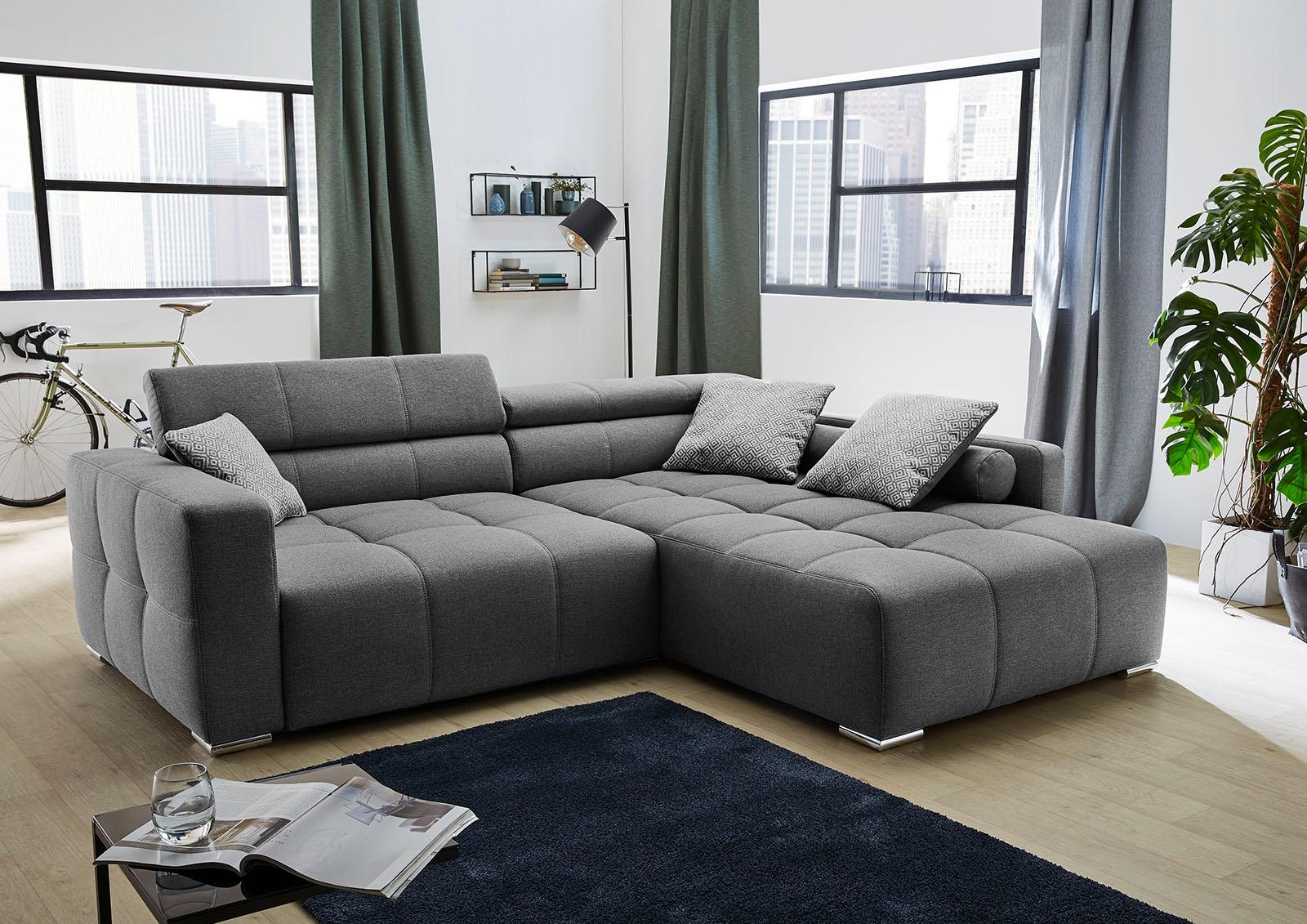 Jockenhöfer Gruppe Ecksofa »Salerno«, im Big-Sofa-Style, mit Kopf- bzw.  Rückenteilverstellung und Zierkissen online bestellen | Jelmoli-Versand