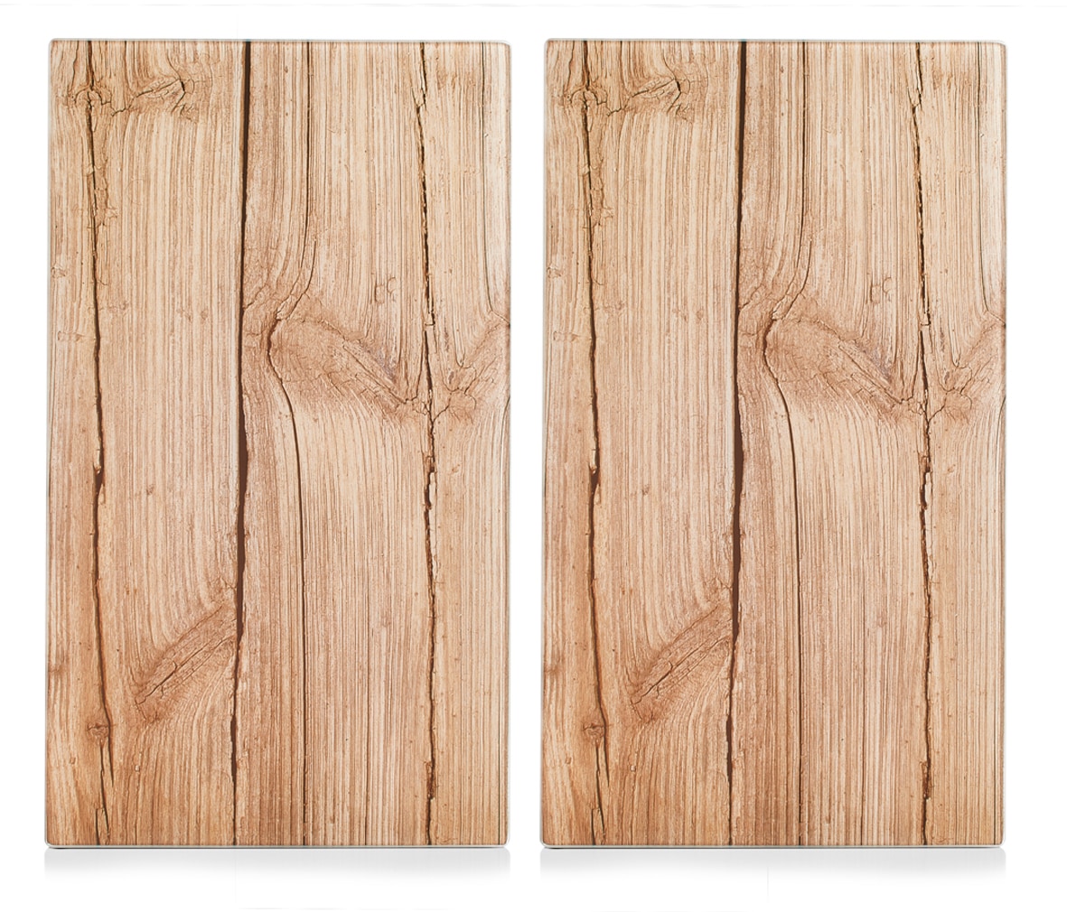 Zeller Present Schneide- und Abdeckplatte »Wood«, (Set, 2 tlg.), Elastikfüssen