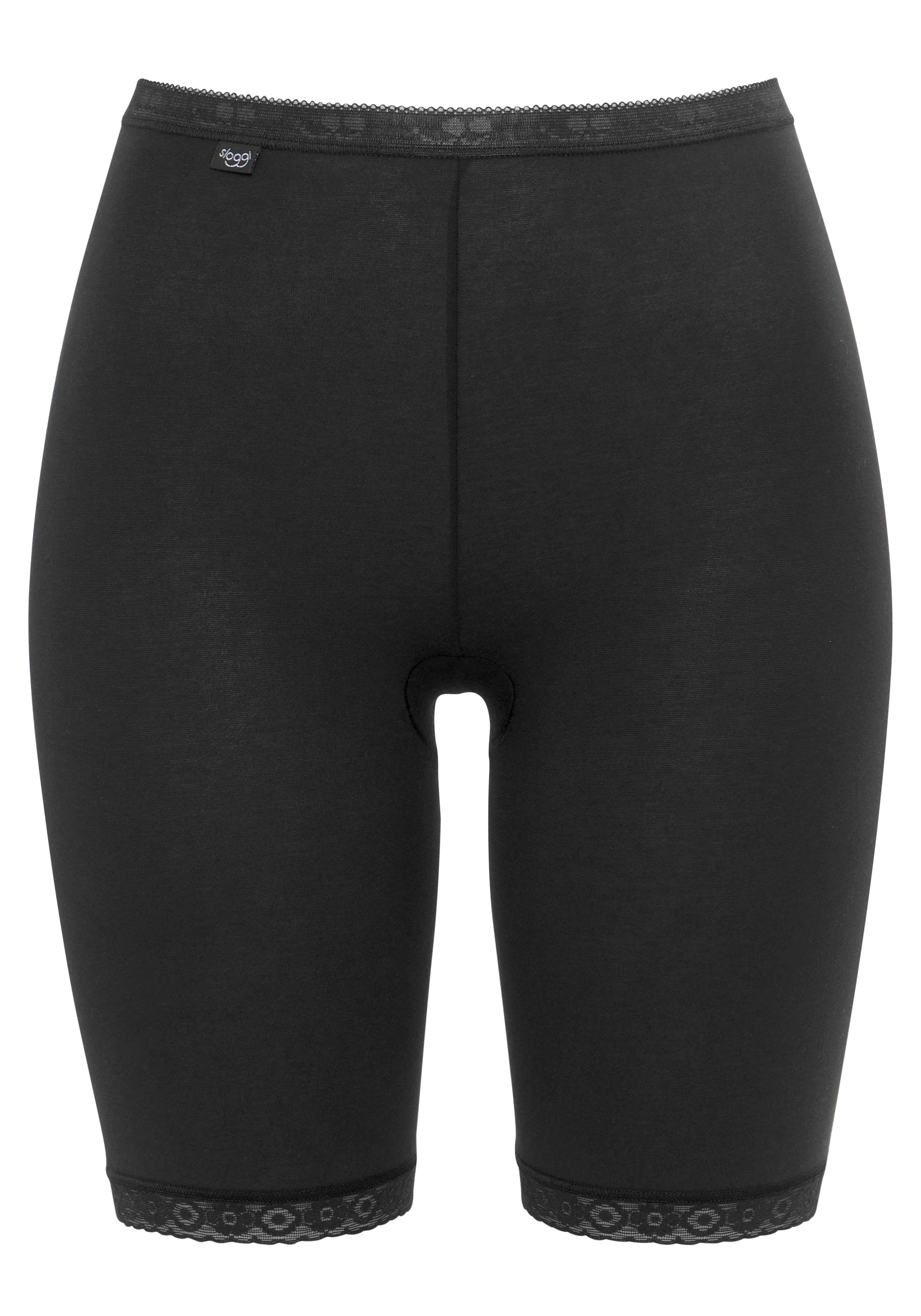 sloggi Lange Unterhose »Basic+ Long 2P«, (2er Pack), Spitzenbesatz, weiche Nähte