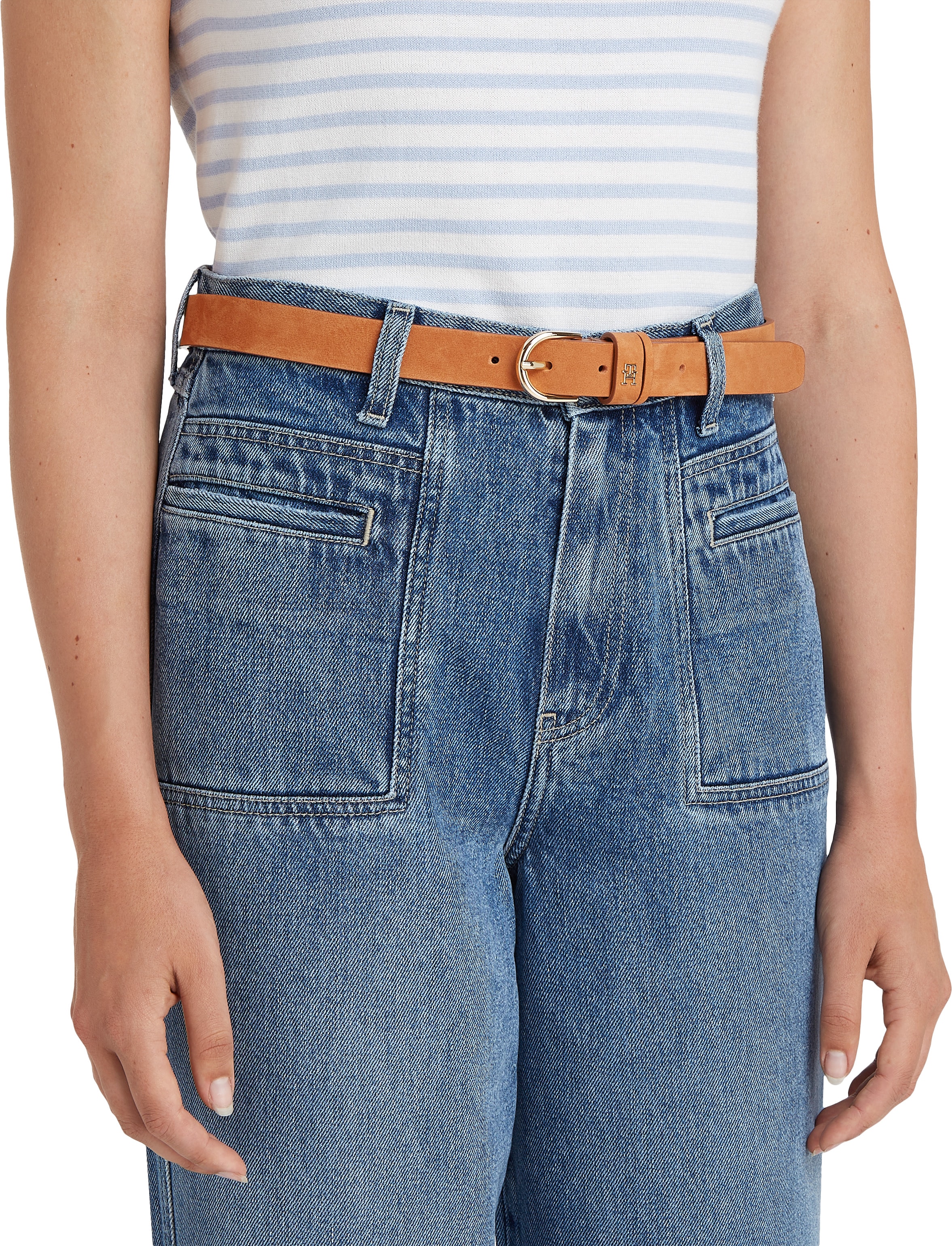 Tommy Hilfiger Ledergürtel »ESSENTIAL EFFORTLESS 2.5 NUBUCK«, Grössenverstellbar