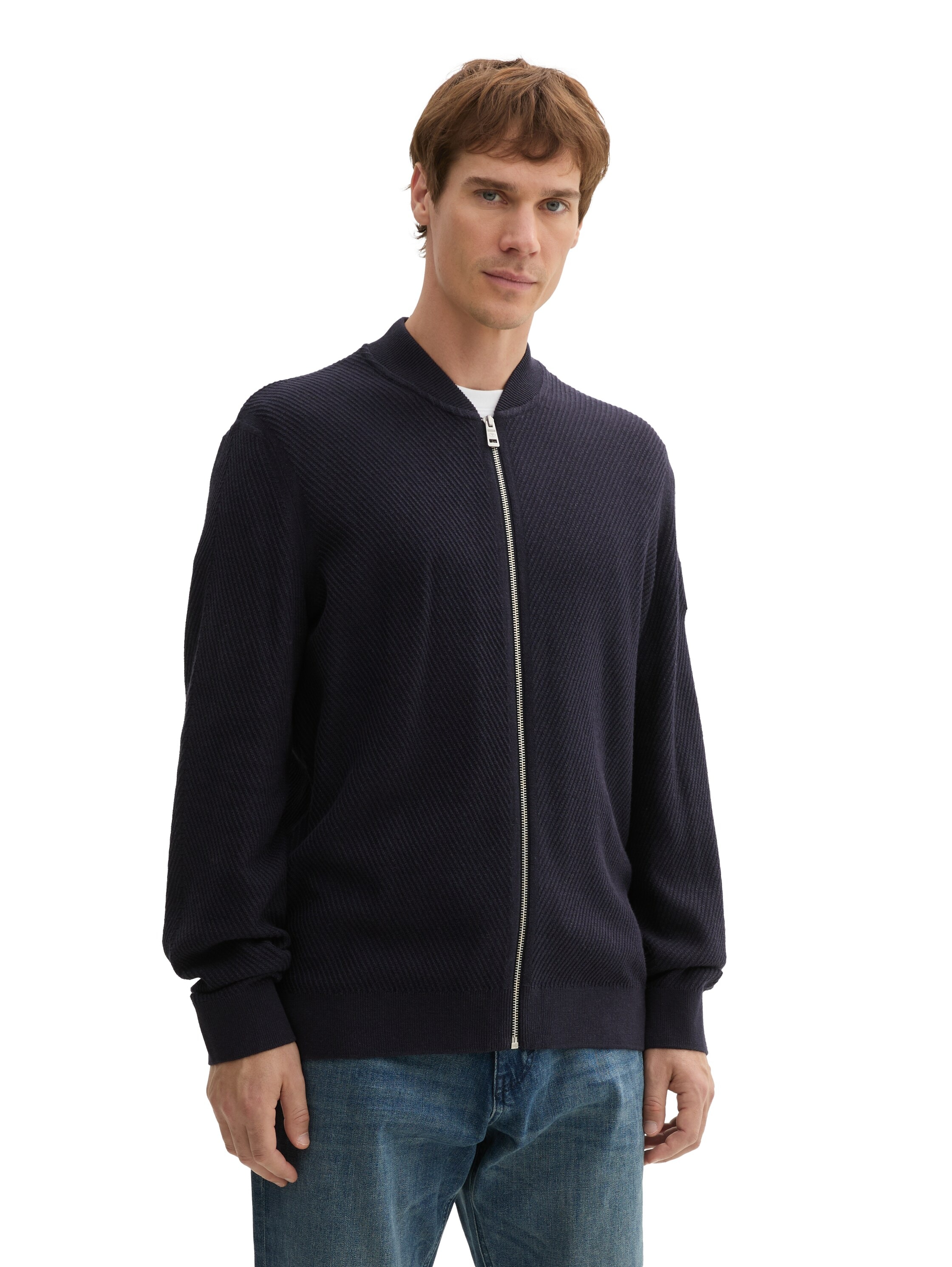 TOM TAILOR Strickjacke, mit Reissverschluss