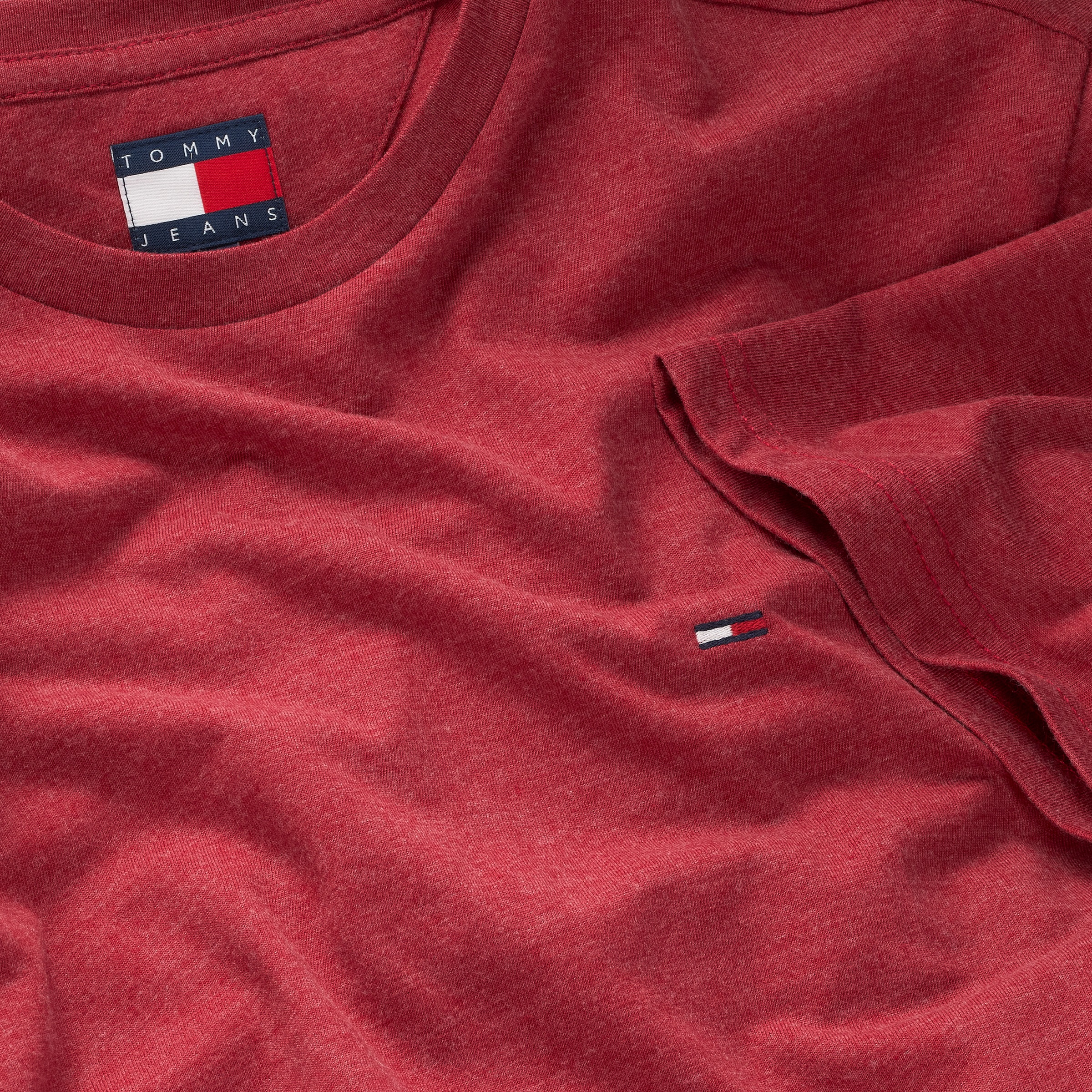 Tommy Jeans T-Shirt »TJM XSLIM JASPE HTR TEE EXT«, Mit Rundhalsausschnitt
