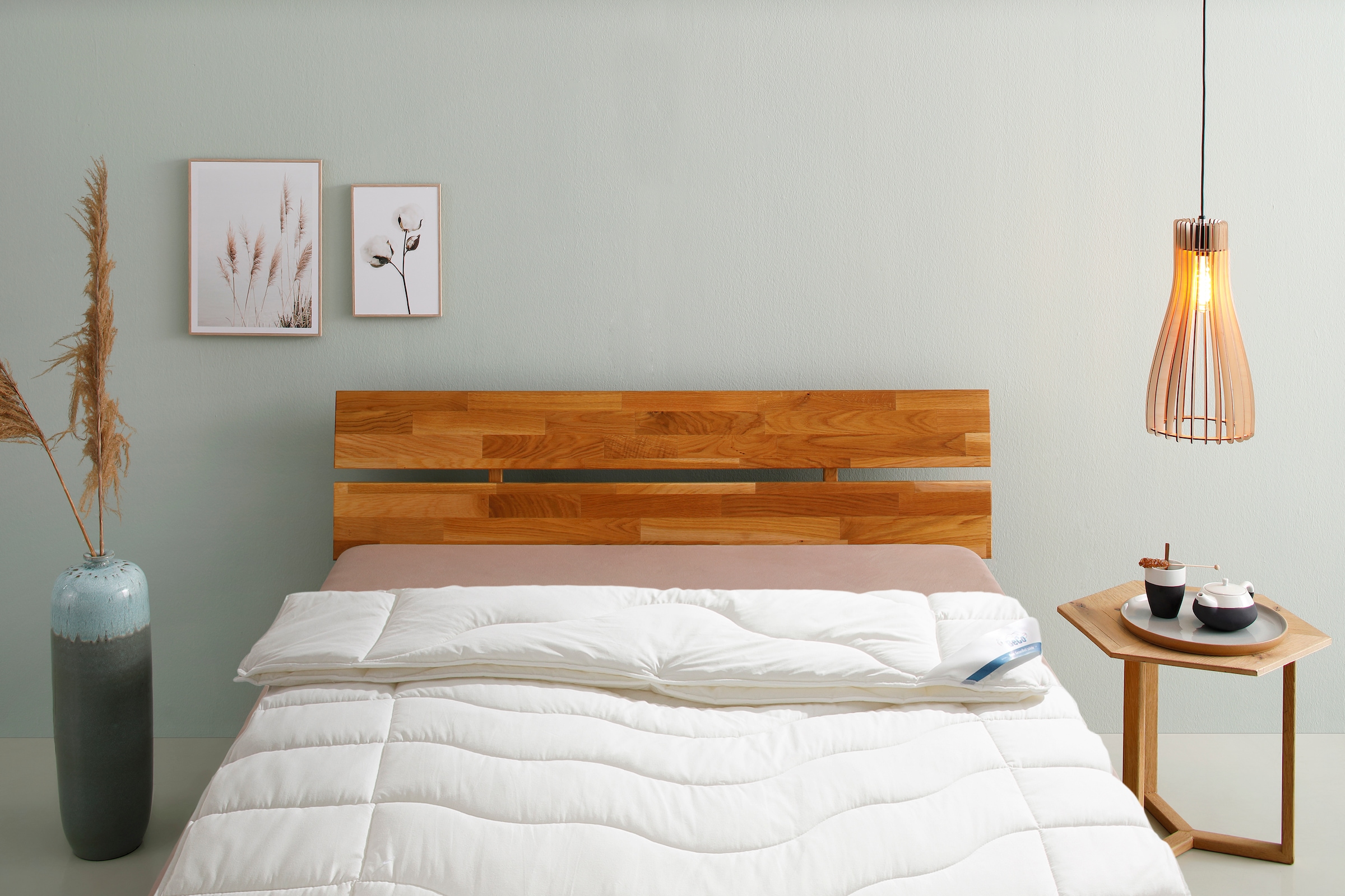 ❤ Beco Kunstfaserbettdecke »EcoWell und Füllung Bettdecke mit in 2 uni, nachhaltiger in Bezug (1 Bezugsvarianten Engel\