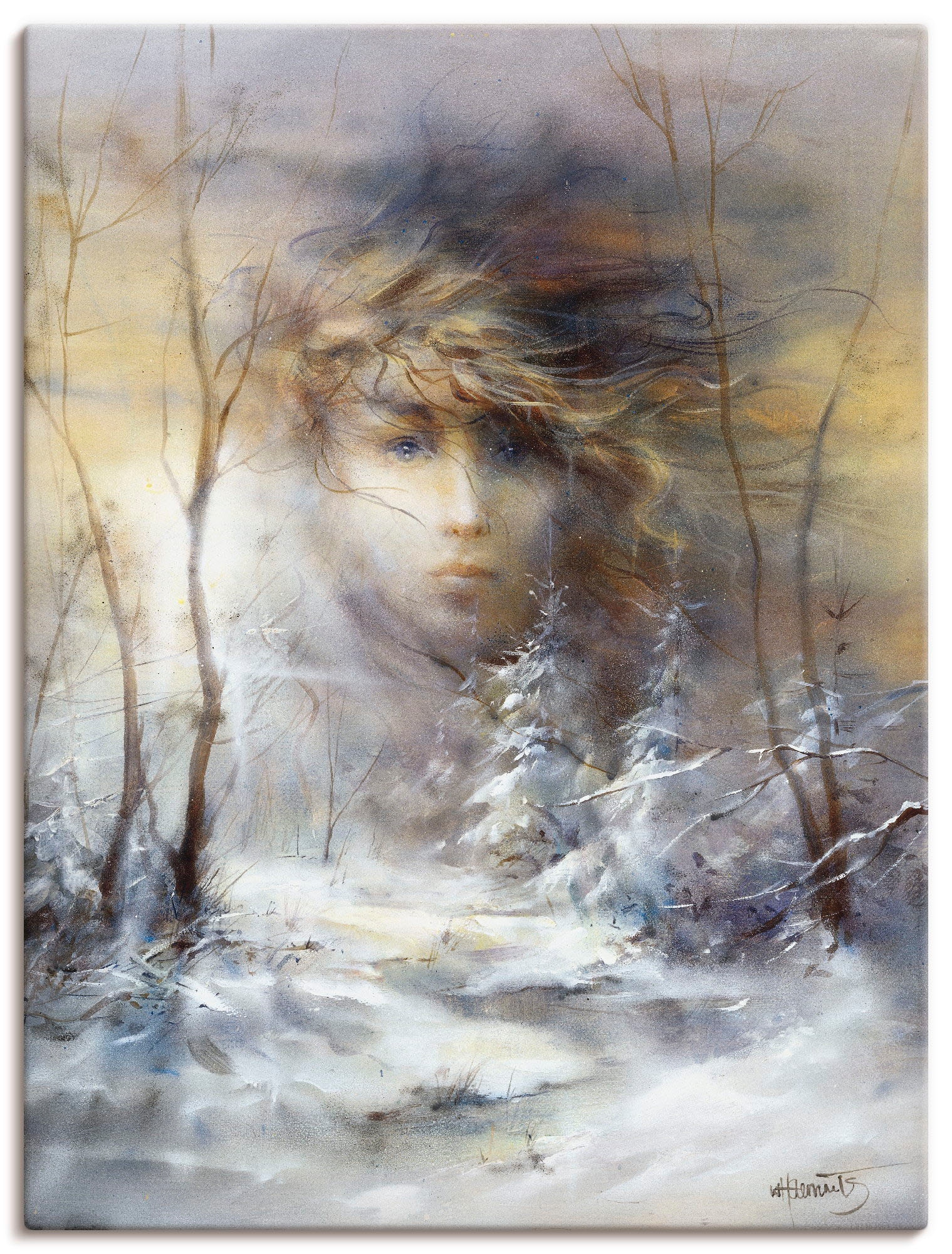 Artland Wandbild »Winter«, Frau, (1 St.), als Leinwandbild, Wandaufkleber  oder Poster in versch. Grössen online kaufen | Jelmoli-Versand