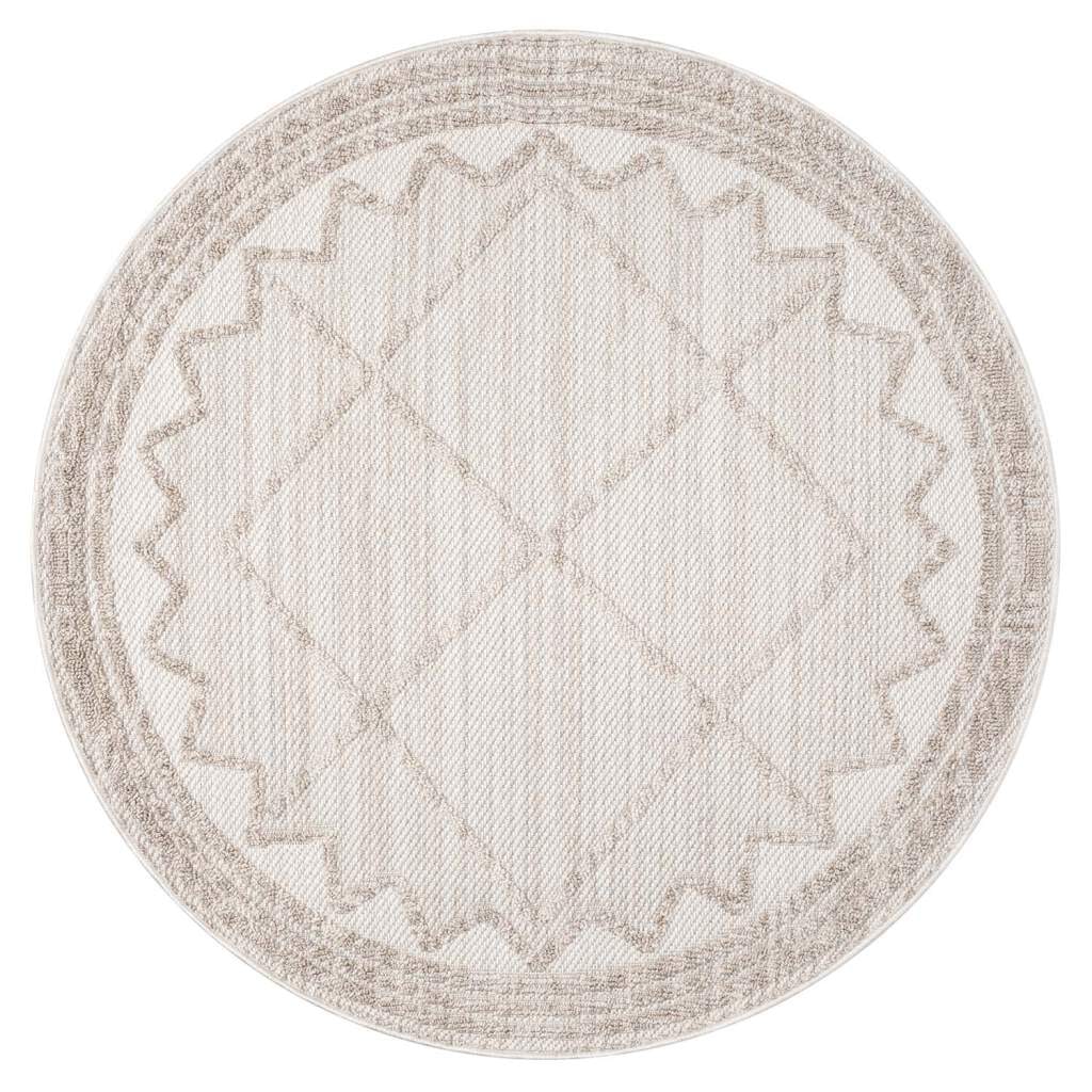 Carpet City Teppich »CLASICO 8931«, rund, 11 mm Höhe, Kurzflor, Hochtief-Muster, Boho, Wohnzimmer