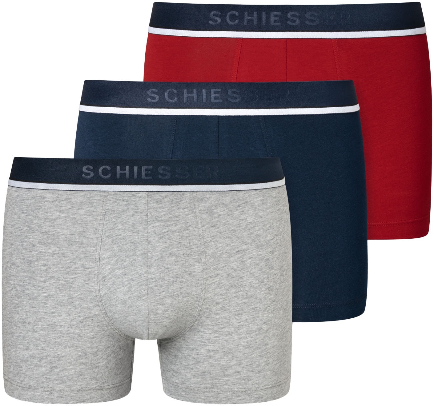 Schiesser Boxer »95/5« 3er-Pack, mit sportlichem Logo-Webgummibund