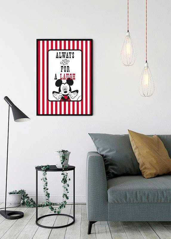 Komar Bild »Mickey Mouse Laugh«, Disney, (1 St.), Wandbild zur Dekoration im Kinderzimmer - ohne Rahmen