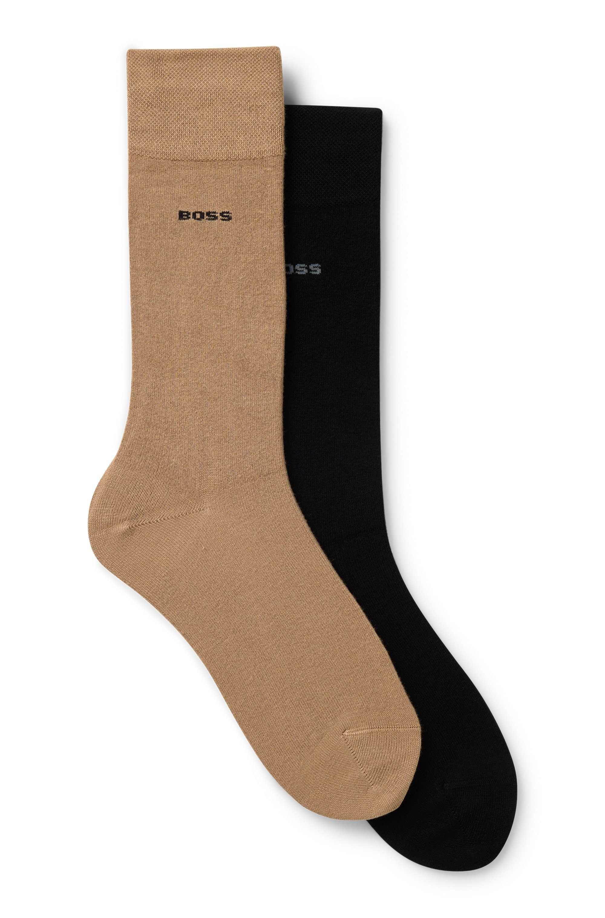 BOSS Businesssocken »2P RS Bamboo 1027« Packung, 2 Paar tlg. mit Strickbündchen