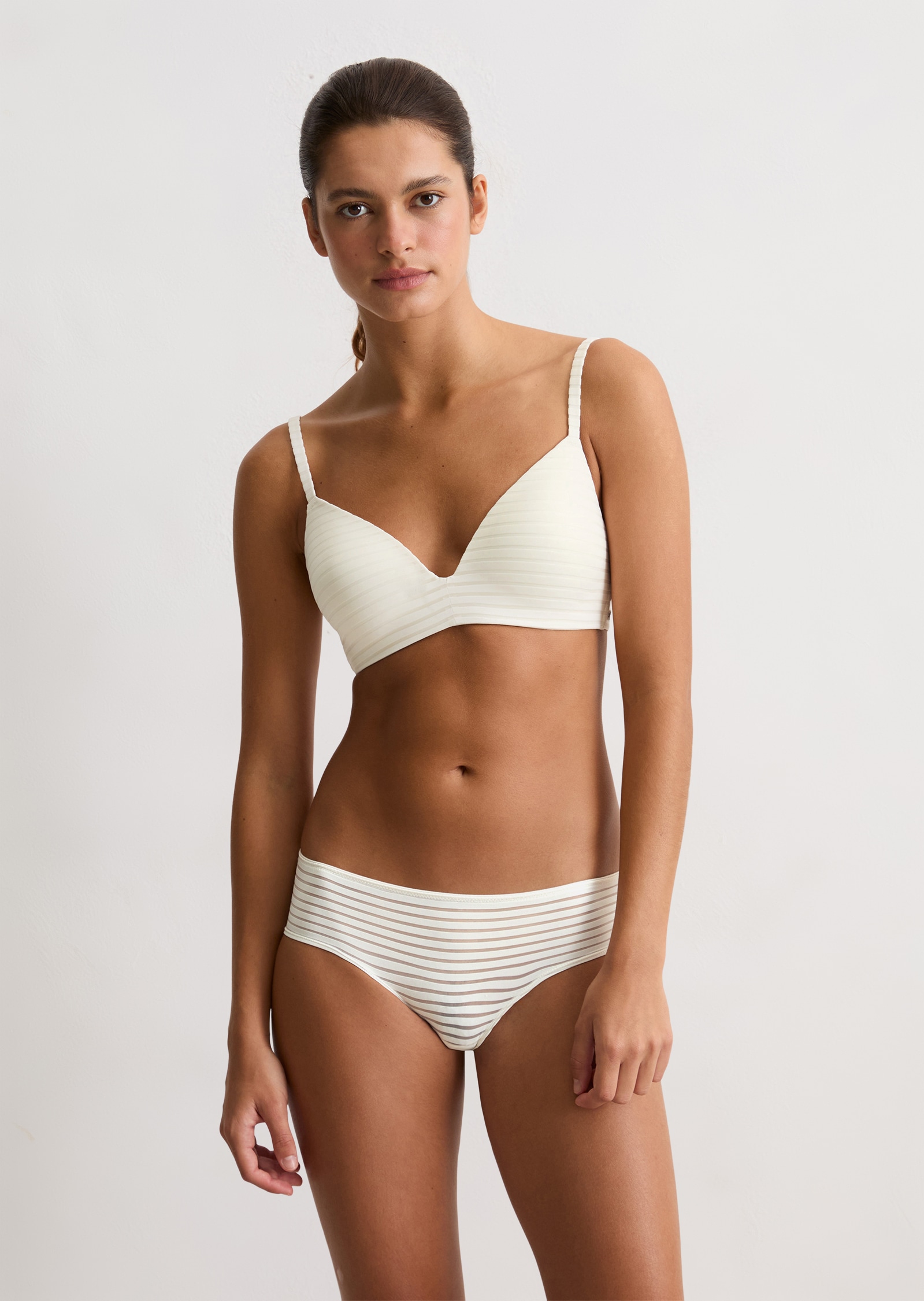 Marc O'Polo Hipster »Second Skin Jaquard« elastisch, Spitze, feine Streifen, weich, feminin
