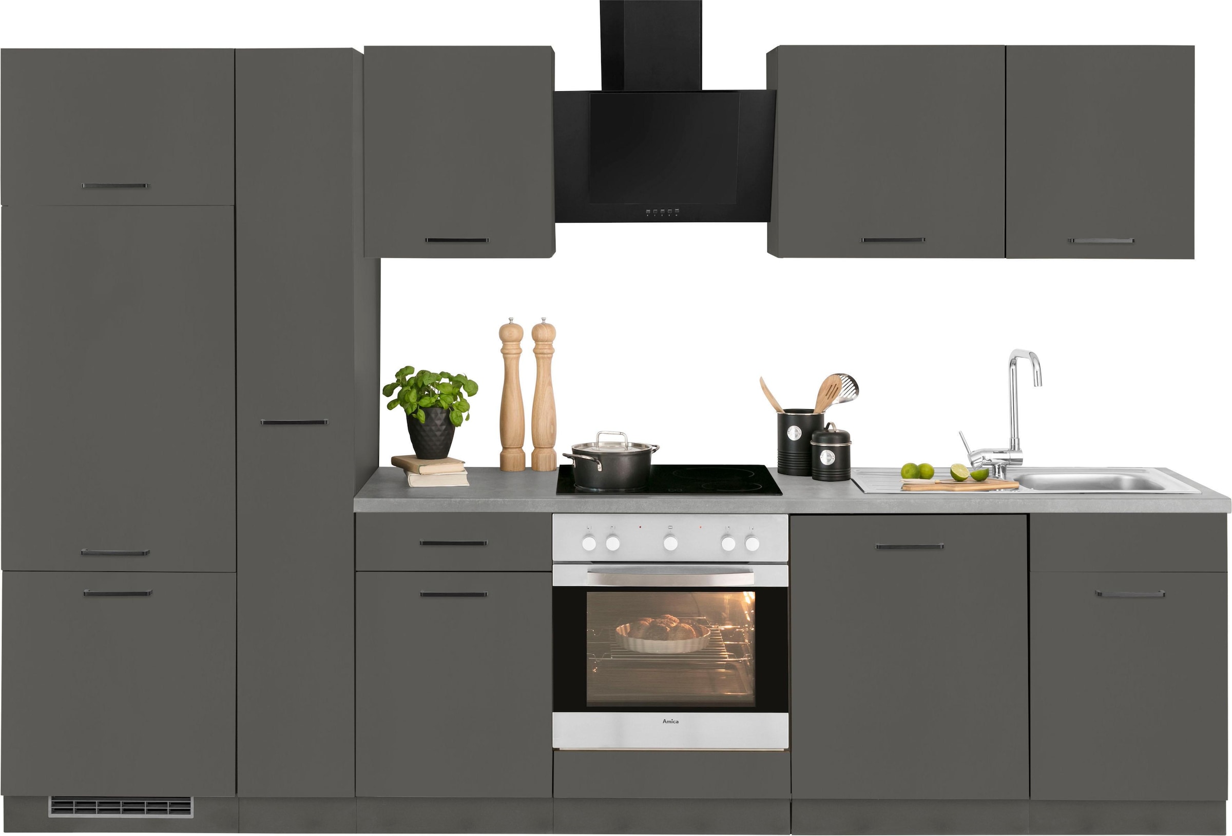 »Esbo«, ❤ Breite Küchen 310 cm ohne wiho Jelmoli-Online Küchenzeile im ordern E-Geräte, Shop