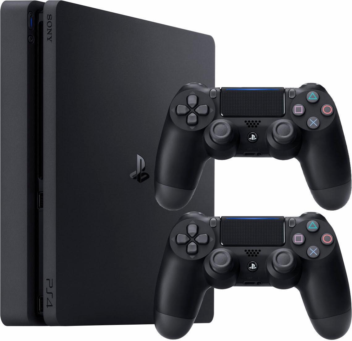 PlayStation 4 Konsolen-Set »Slim«, (Bundle, inkl. 2 PlayStation 4 Wireless DualShock Controller)