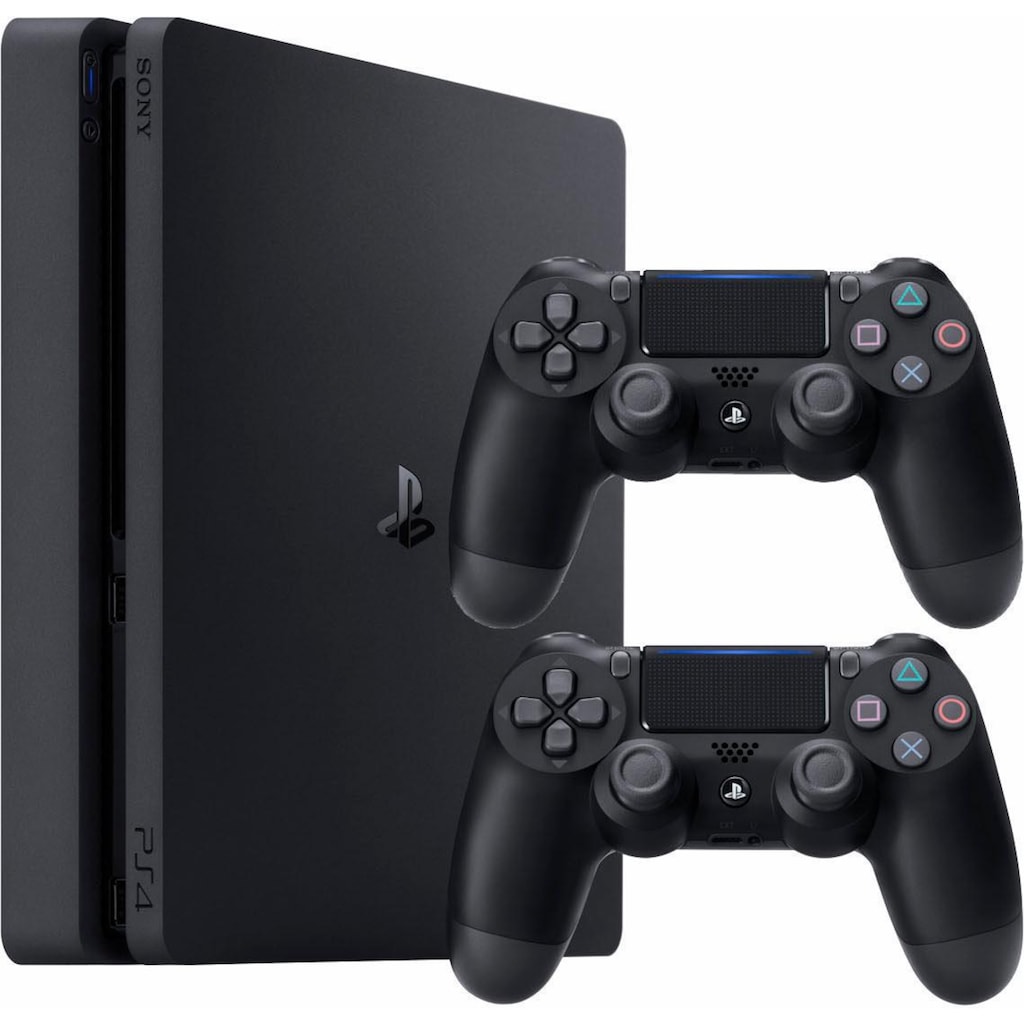PlayStation 4 Konsolen-Set »Slim«, (Bundle, inkl. 2 PlayStation 4 Wireless DualShock Controller)
