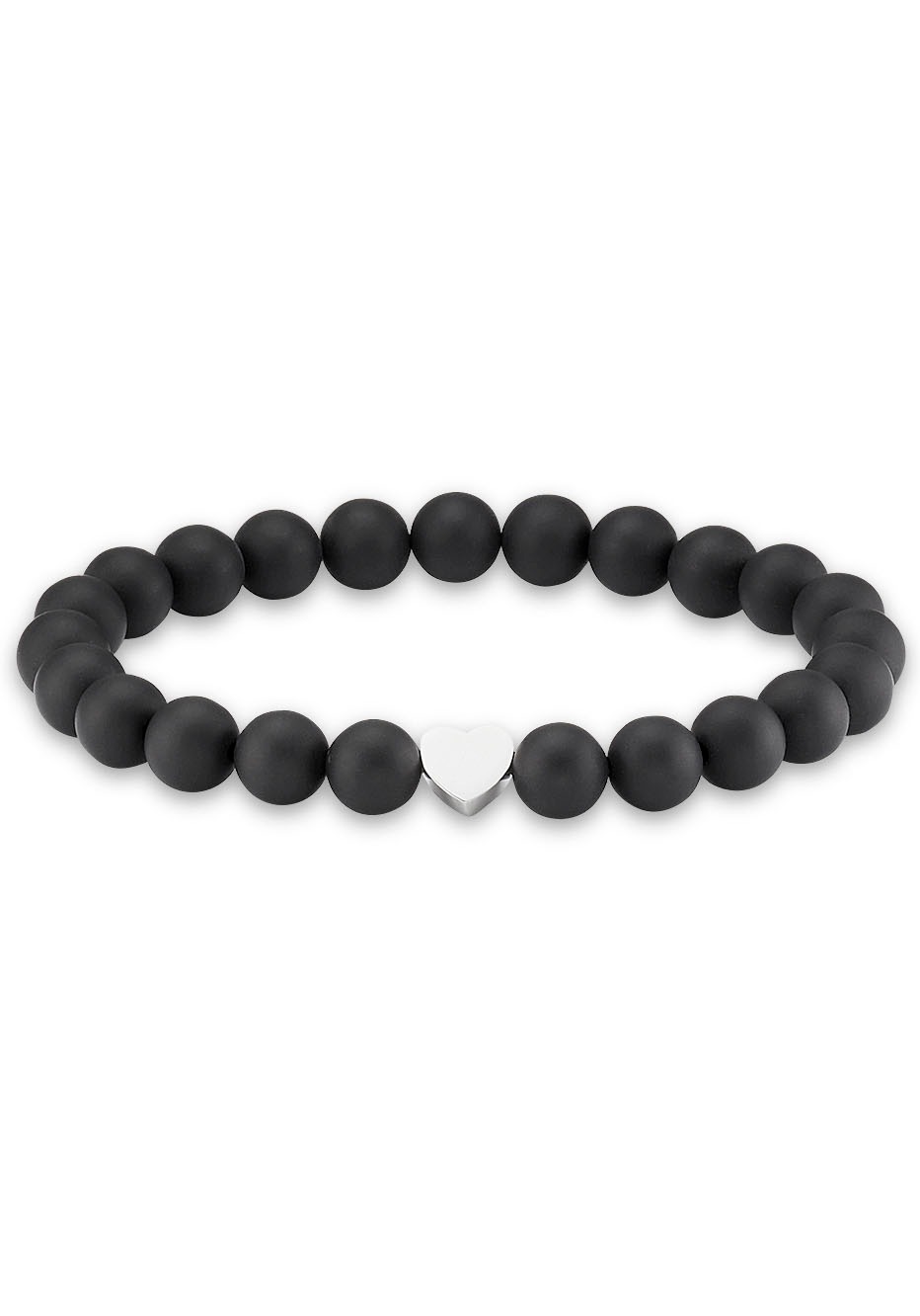 Firetti Armband "Schmuck Geschenk Herz Element, Steinarmband, Partnerarmband" Made in Germany - mit Onyx oder Tigerauge