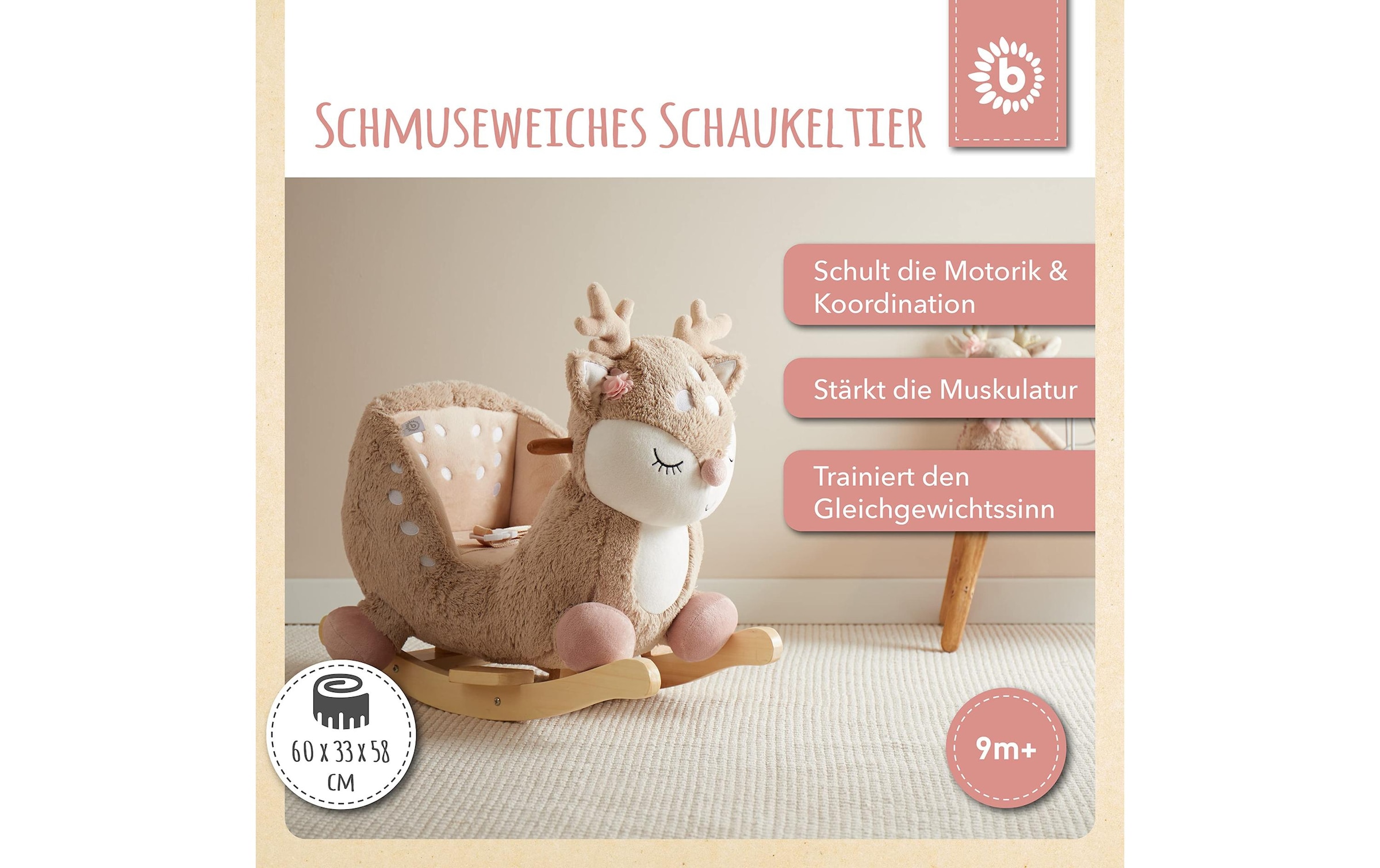 BIECO Schaukeltier »Ella«, Holzart: Pinie (China)