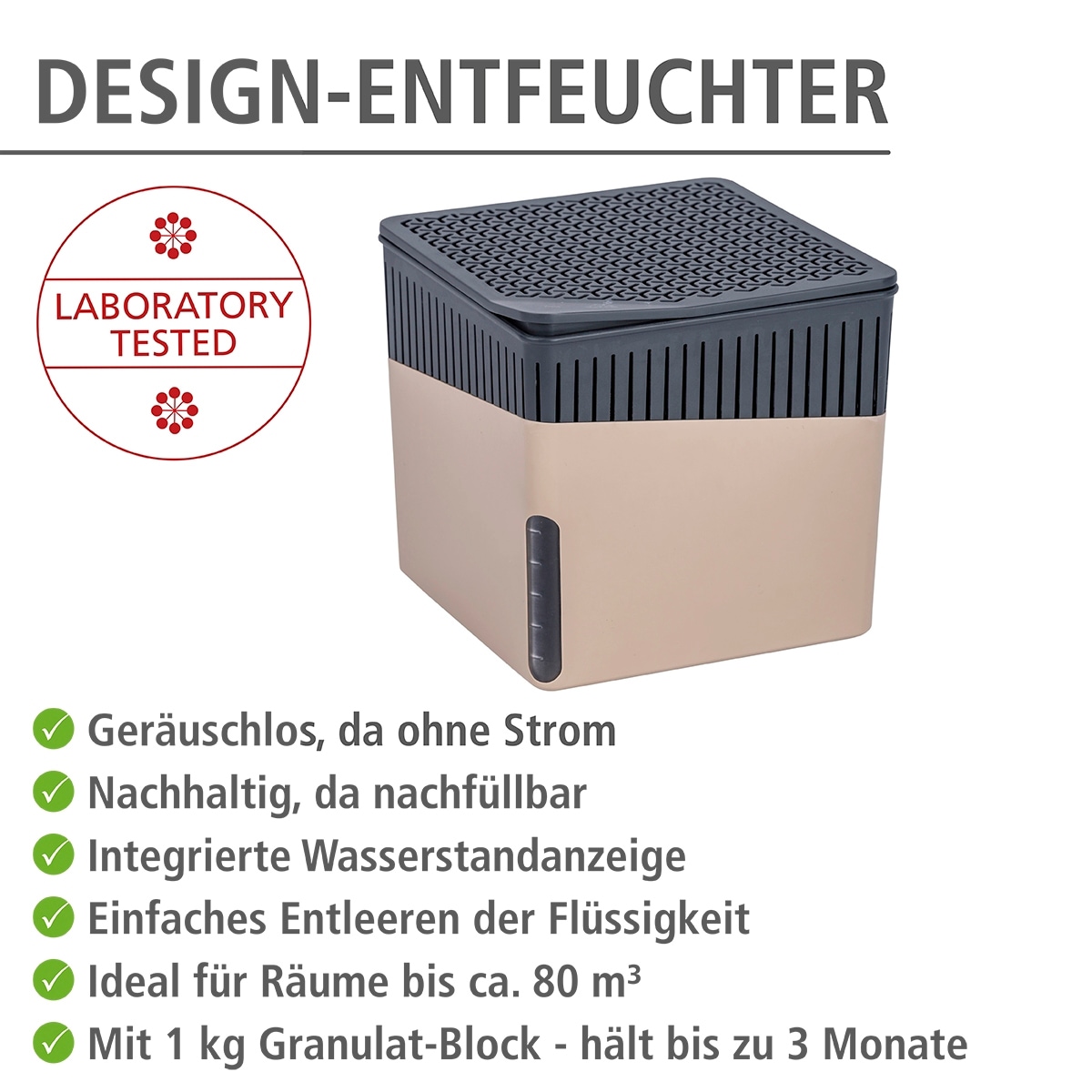 WENKO Luftentfeuchter »Cube«, für 80 m³ Räume, 1000 g