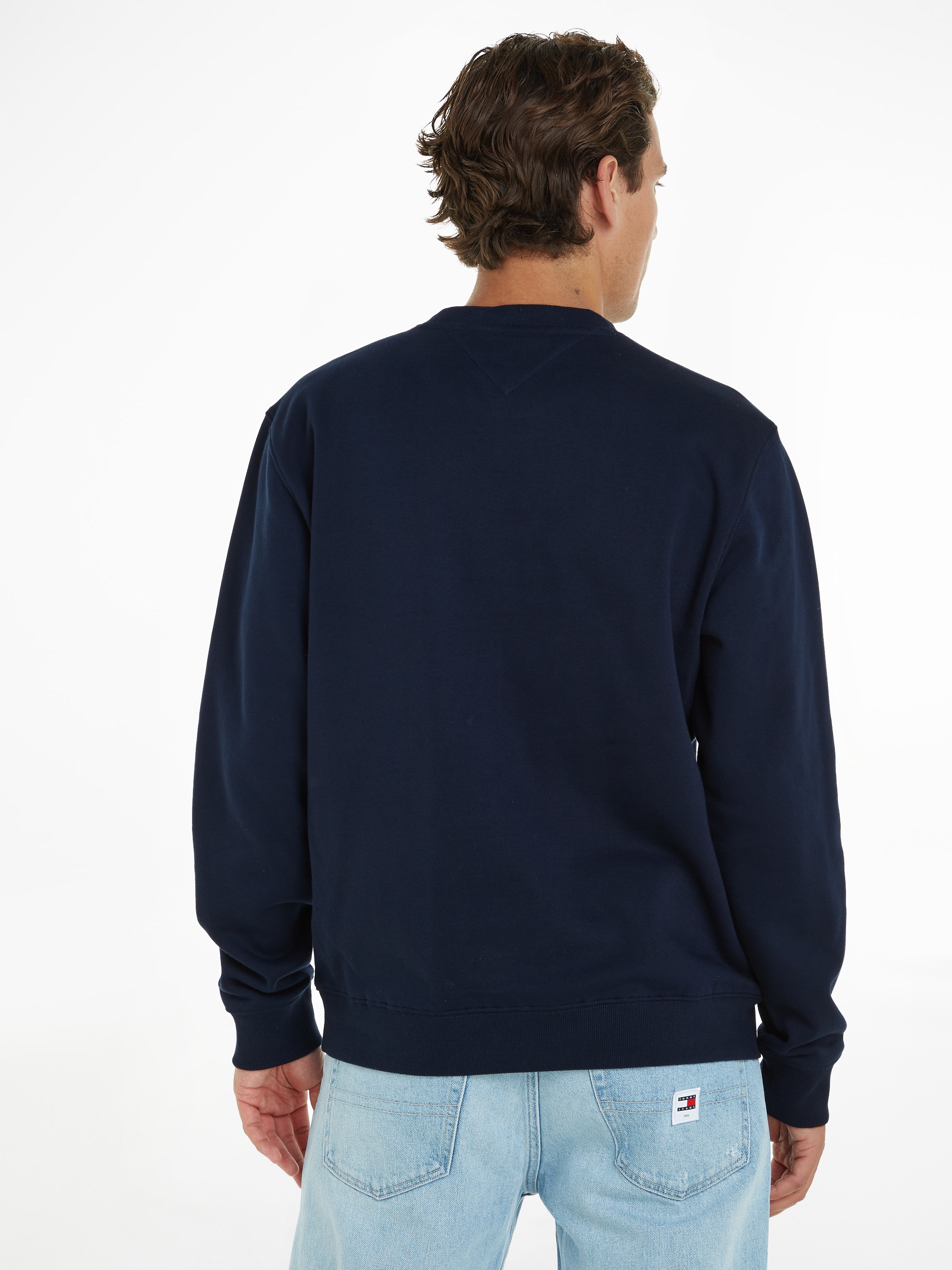 Tommy Jeans Sweatshirt »TJM REG ESSENTIAL FLAG CNECK EXT«, Rundhals-Sweatshirt mit Logo