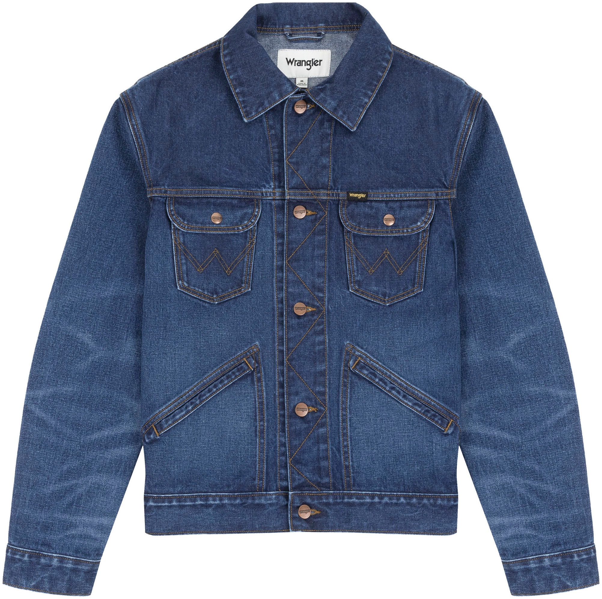 Wrangler Jeansjacke »124MJ«, mit Ziernähten