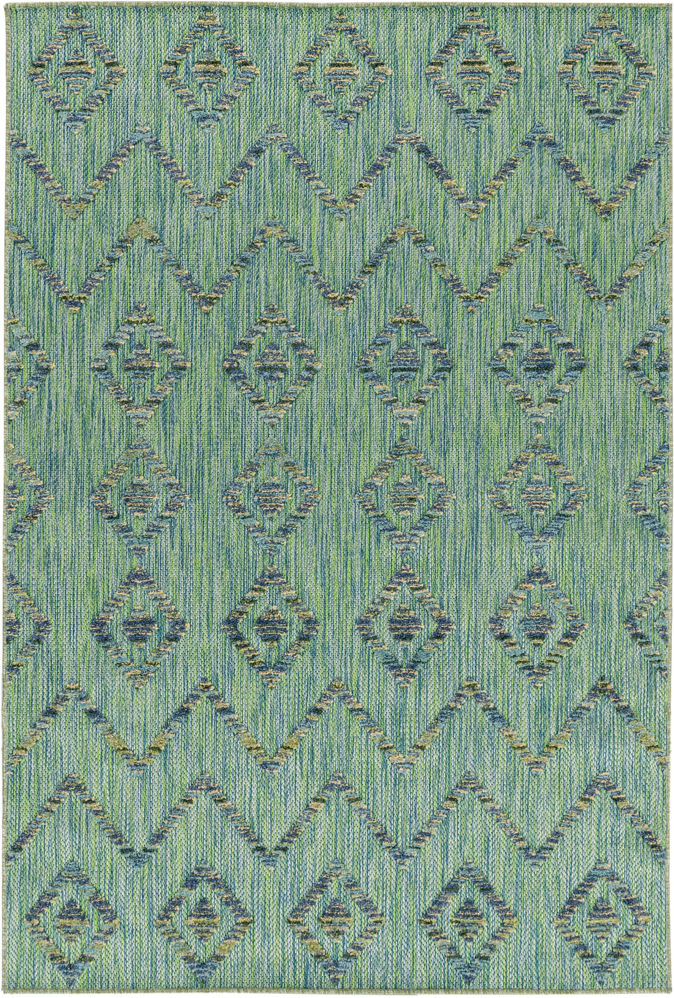 Ayyildiz Teppiche Teppich »BAHAMA 5152«, rechteckig, 8 mm Höhe, Läufer, Flachflor mit Hoch-Tief-Struktur, In-und Outdoor geeignet