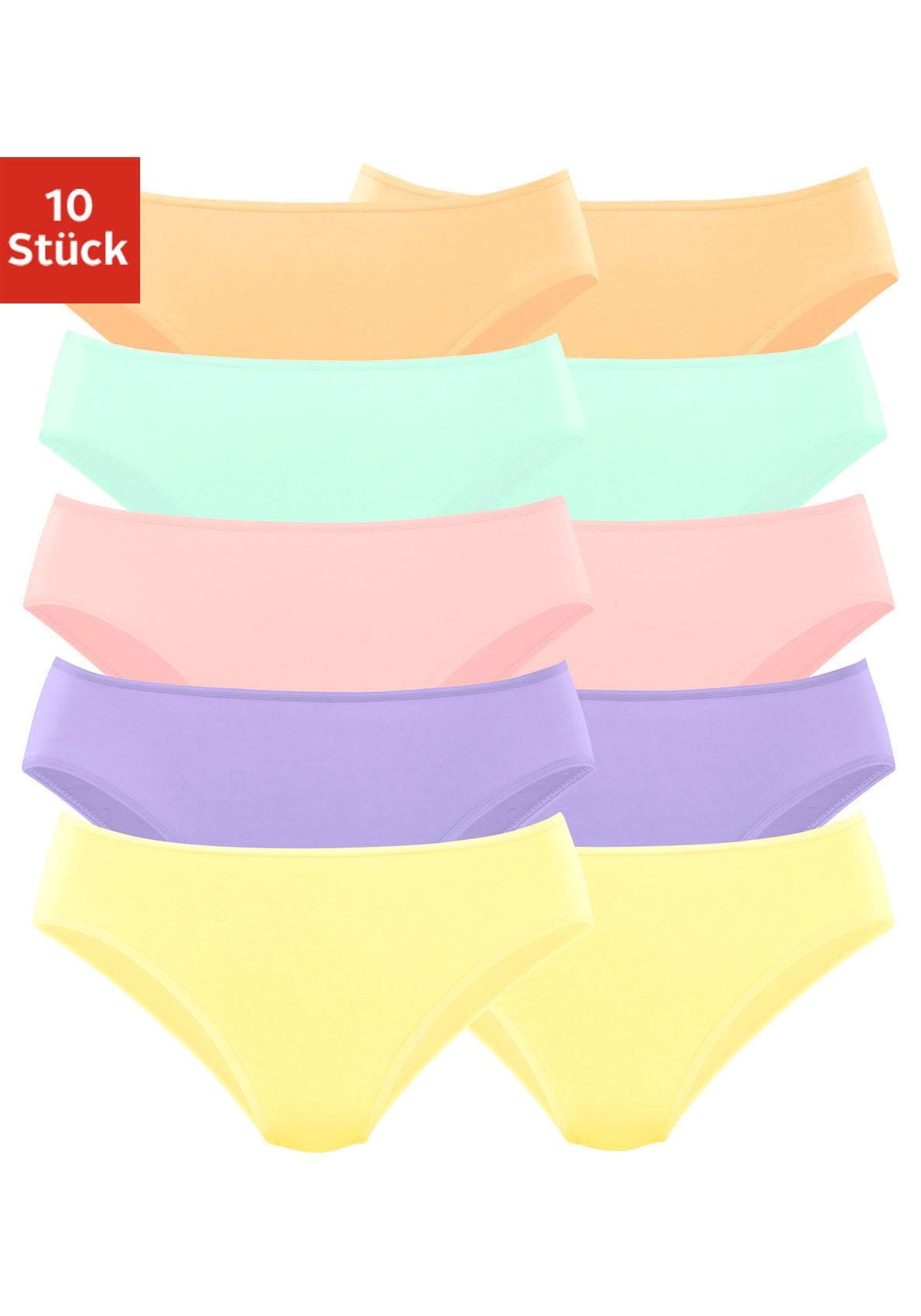 petite fleur Bikinislip, (Packung, 10 St.), aus elastischer Baumwolle  online bestellen bei Jelmoli-Versand Schweiz