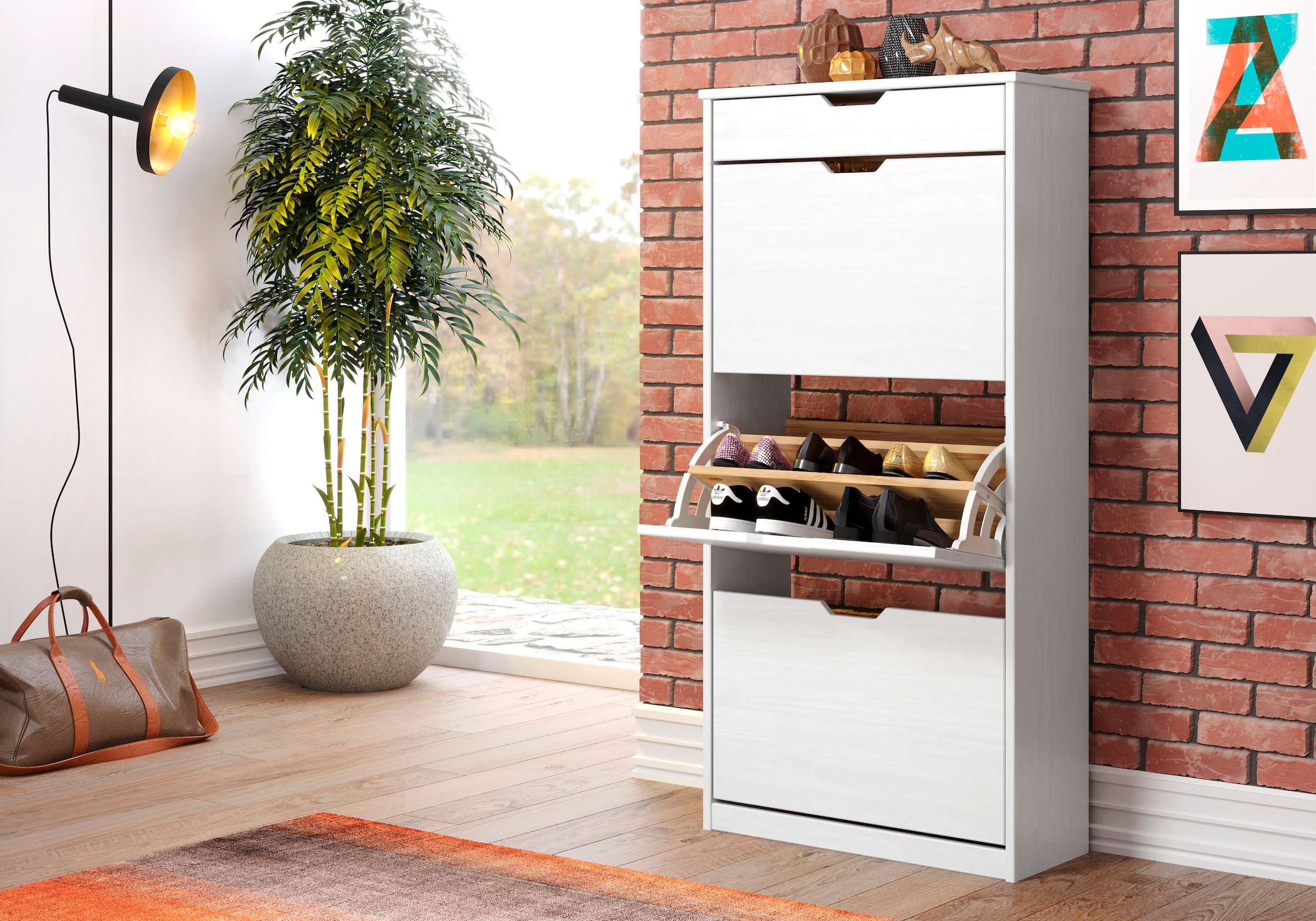 INTER-FURN Schuhschrank »Mestre«, praktisch und aus massiver Kiefer