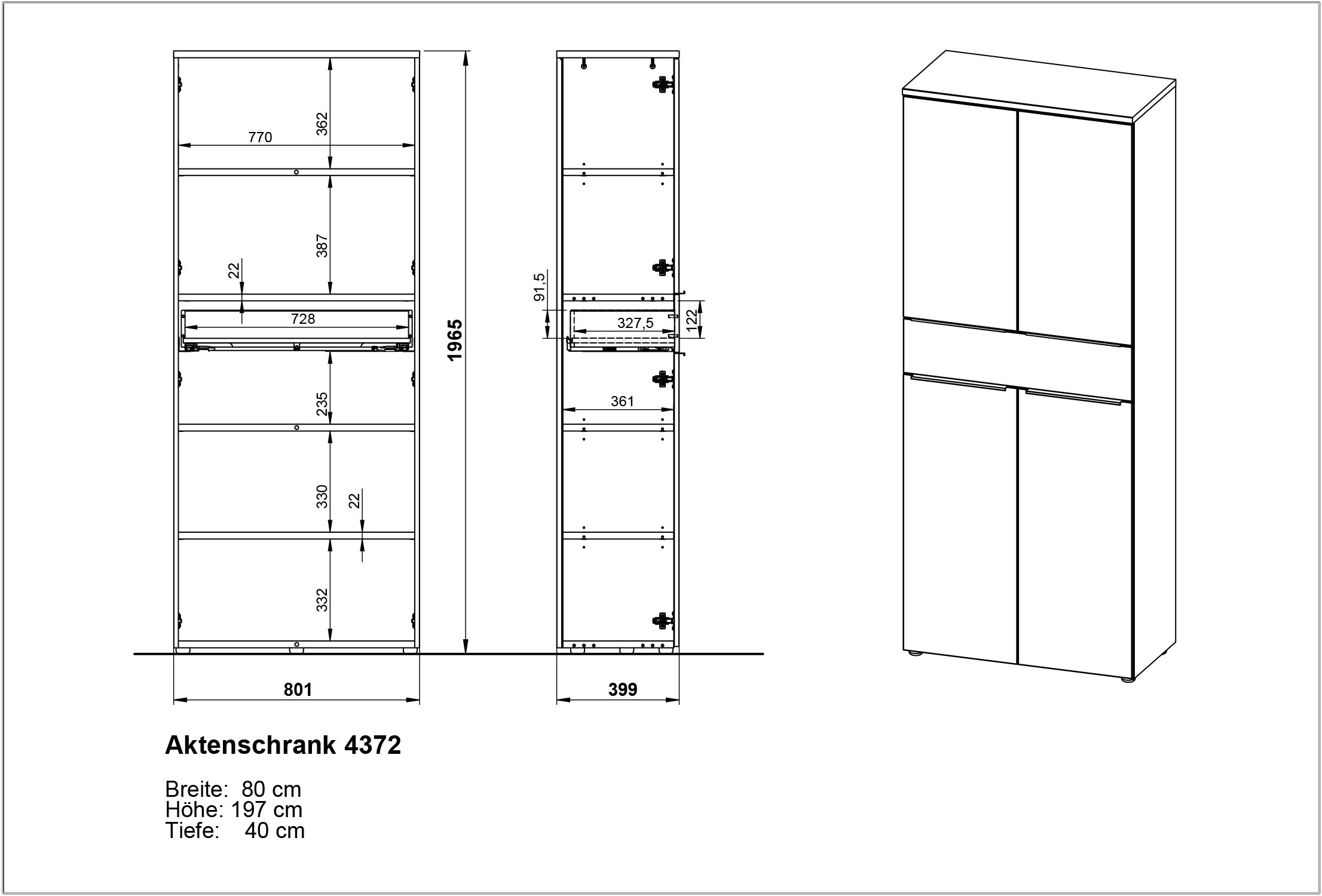 GERMANIA Aktenschrank »Mailand«, optional mit Schublade, Türdämpfer, Breite 80 cm, Made in Germany