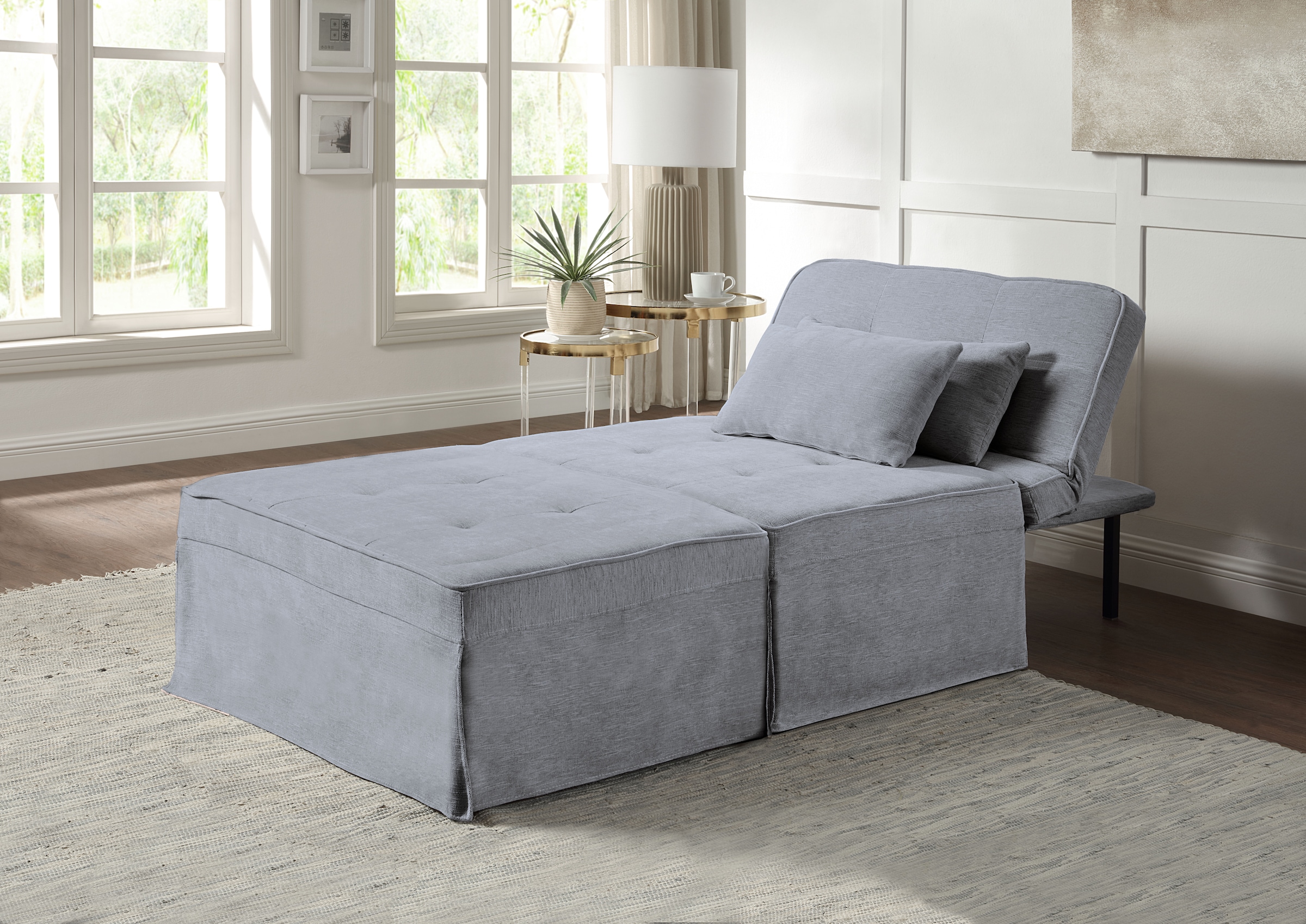 ATLANTIC home collection Schlafsofa Finn, wandelbar zum Loungesessel, Relaxliege und Gästebett, inkl. Kissen