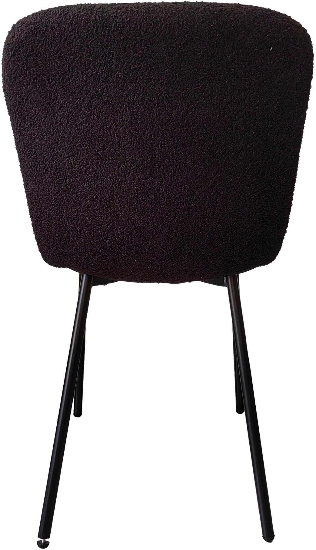 SalesFever 4-Fussstuhl, (Set), 4 St., Bouclé, ergonomisch geformte Sitzfläche und Rückenlehne
