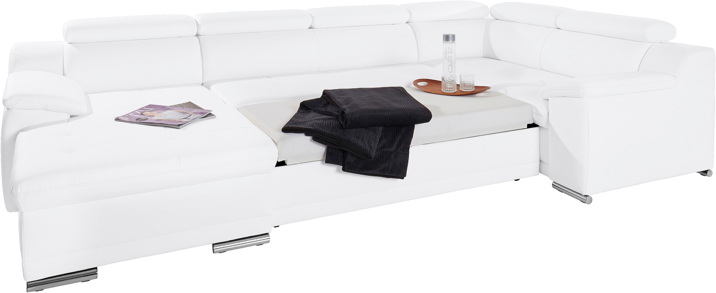 sit&more Wohnlandschaft »Top Andiamo U-Form«, mit Kopfteilverstellung, wahlweise mit Bettfunktion