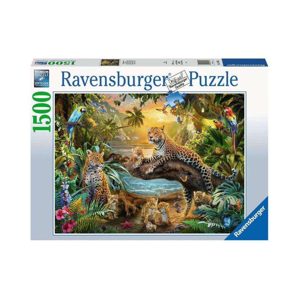 Ravensburger Puzzle »Puzzle Leopardenfamilie im Dschungel«, (1500 tlg.)