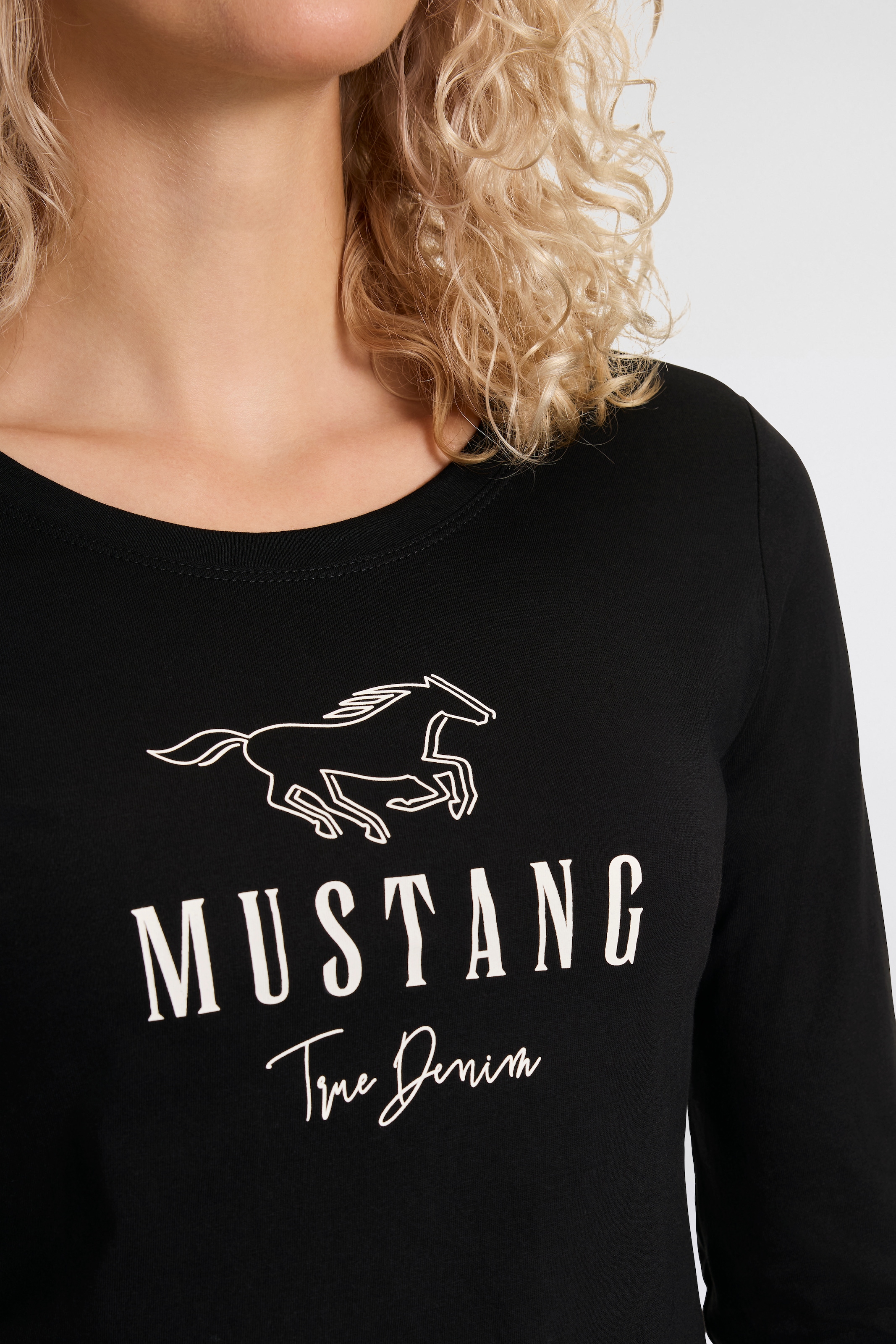 MUSTANG Langarmshirt, Slim Fit