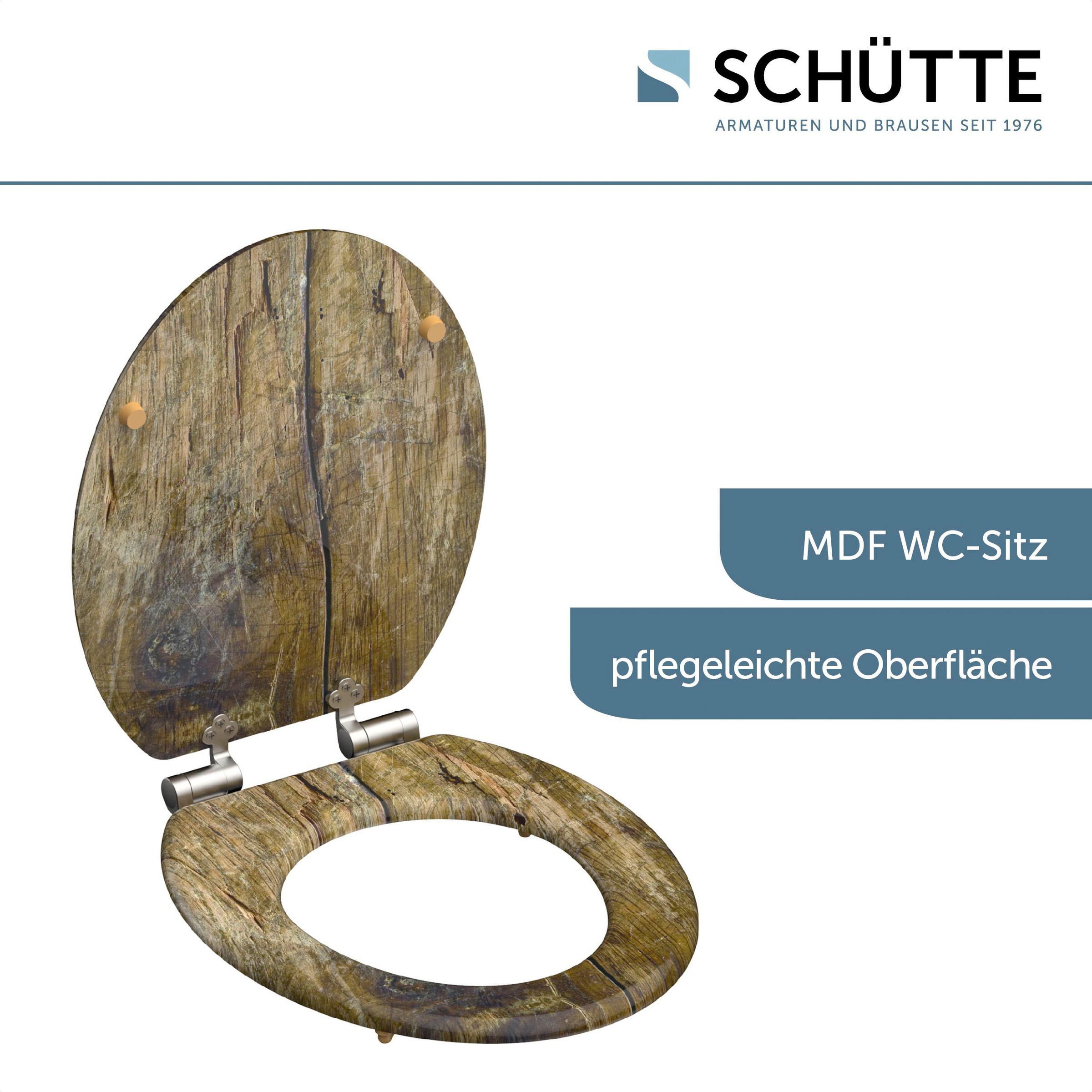 Schütte WC-Sitz »Solid Wood«, mit Absenkautomatik und Holzkern, MDF