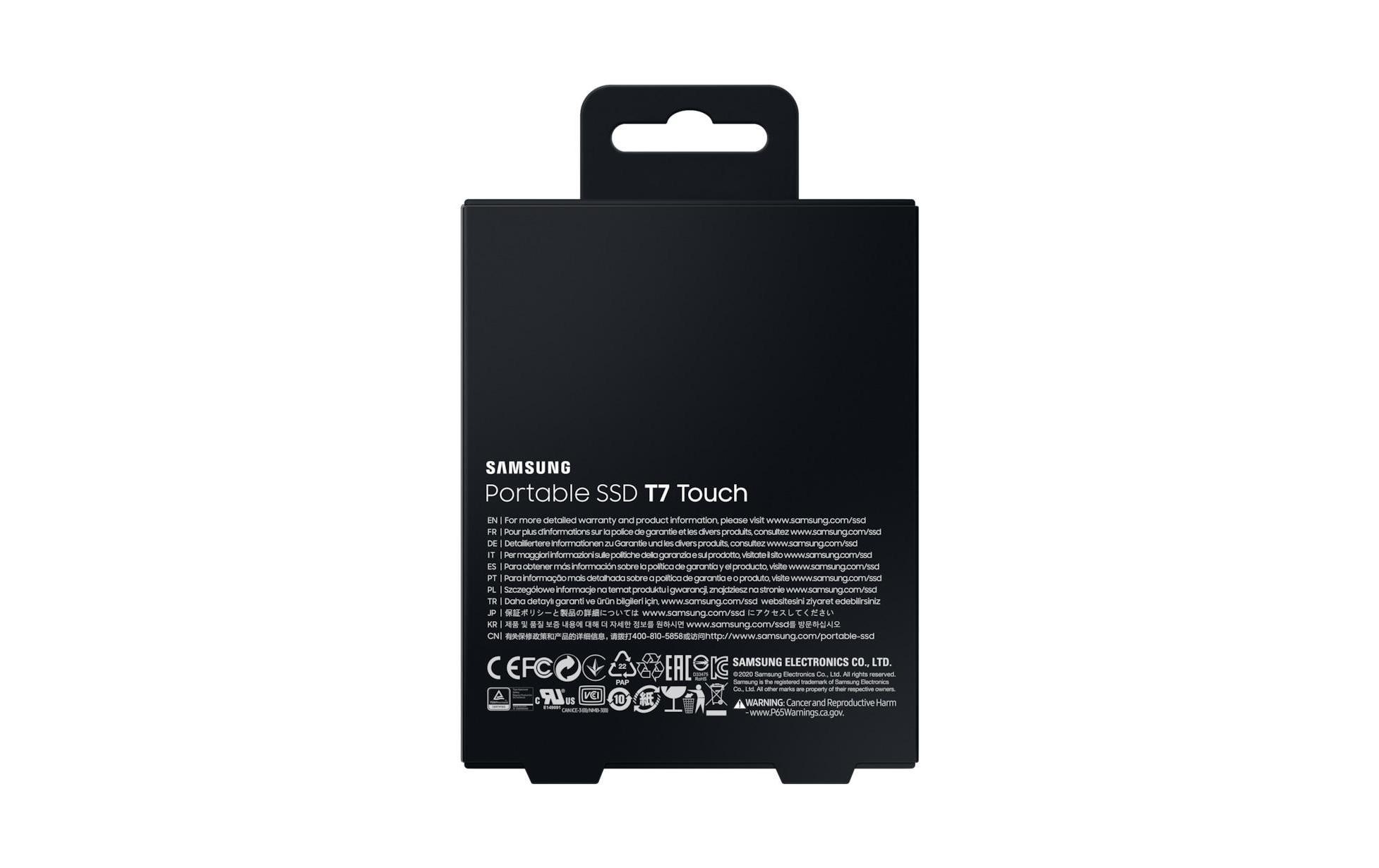 Samsung externe SSD »T7, 1 TB, Touch Black, USB 3.2 Gen 2«