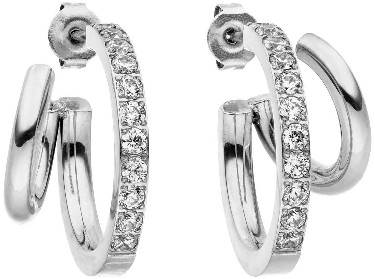 Purelei Paar Ohrstecker »Schmuck Geschenk Double Glitter Ohrringe« mit Zirkonia (synth.)