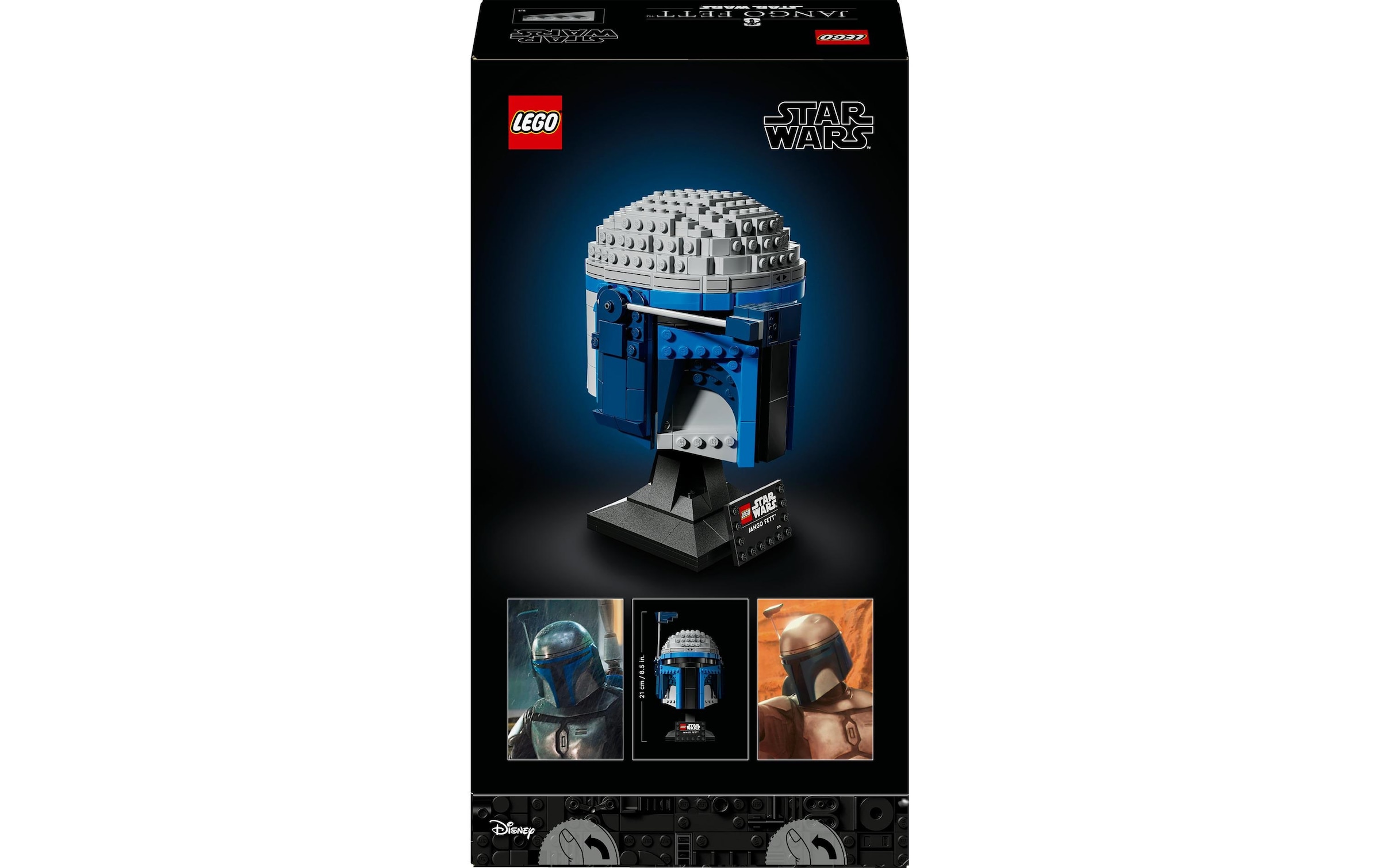 LEGO® Spielbausteine »Star Wars Jango Fett Helm 75408«, (616 St.)