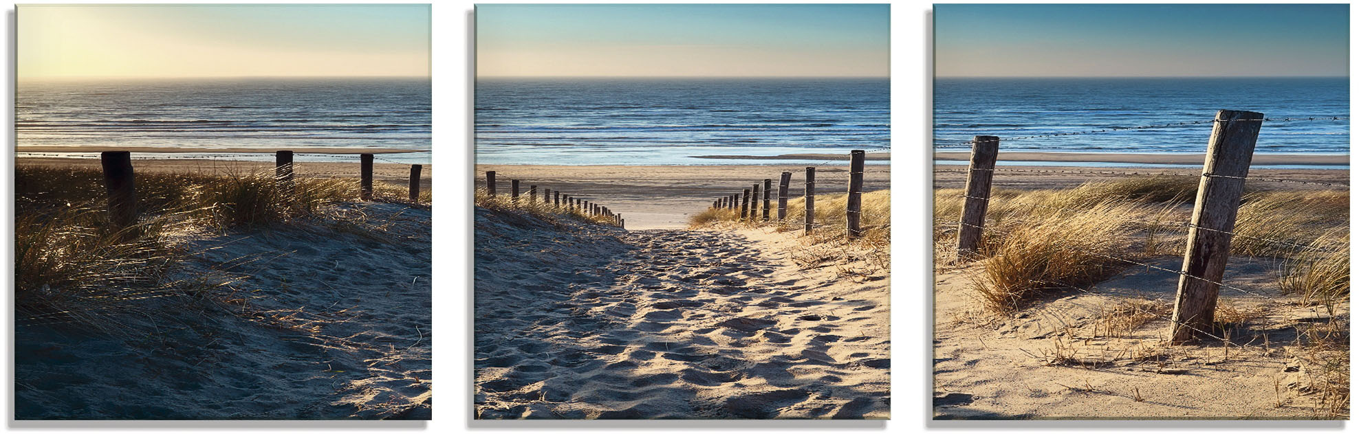 Langeoog kaufen Glasbild St.), in (1 verschiedenen mit auf Jelmoli-Versand »Nordseestrand Artland Grössen Strand, online | Möwen«,