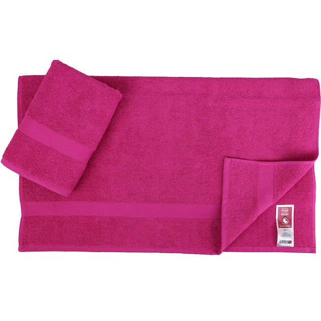 my home Handtuch Set »Nela«, Set, 6 tlg., Walkfrottier, mit Bordüre, einfarbiges  Handtuch-Set aus 100% Baumwolle online bestellen | Jelmoli-Versand